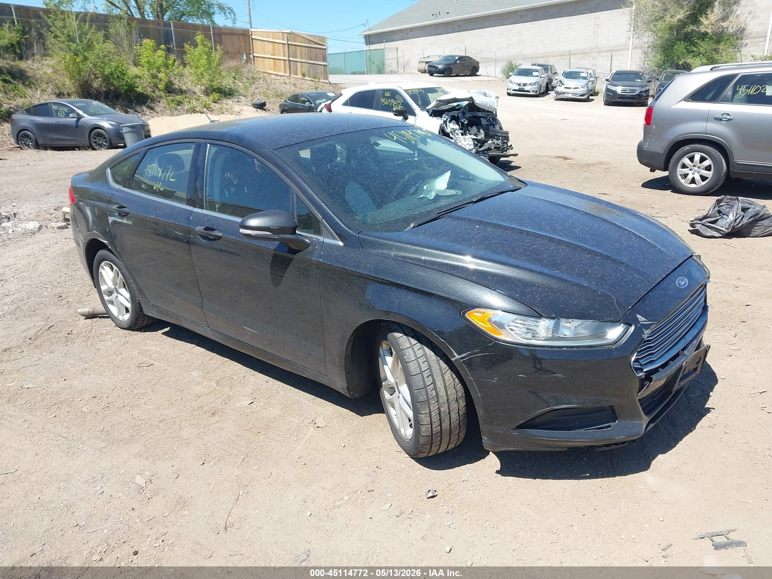 2014 Ford Fusion Se Black vin: 3FA6P0HD0ER157778