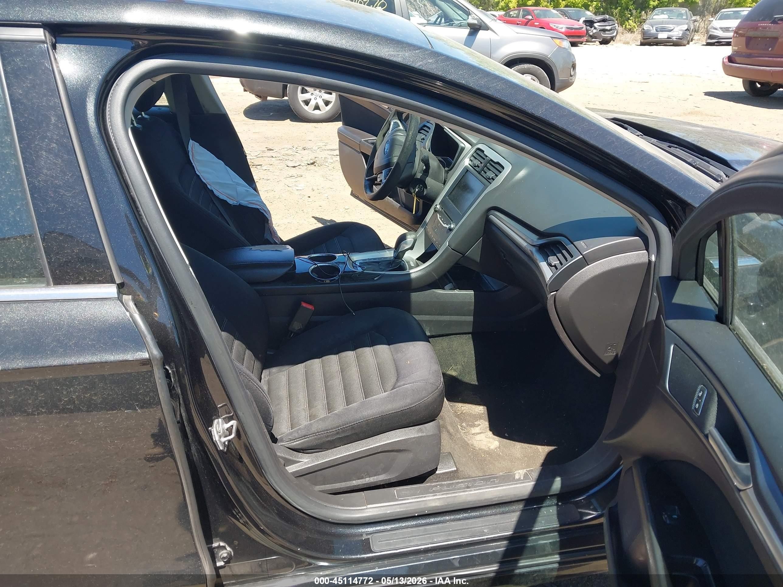 2014 Ford Fusion Se Black vin: 3FA6P0HD0ER157778