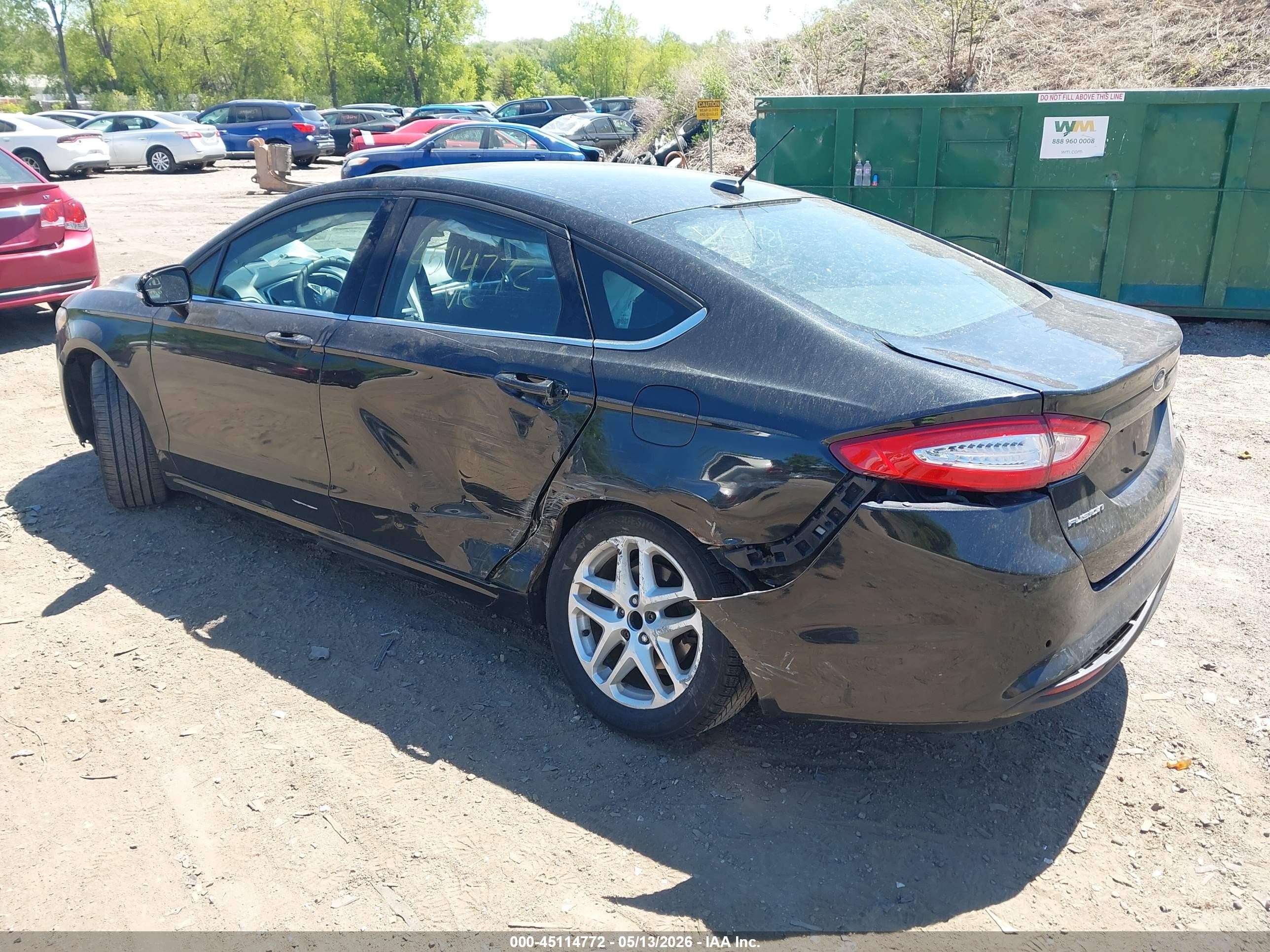 2014 Ford Fusion Se Black vin: 3FA6P0HD0ER157778