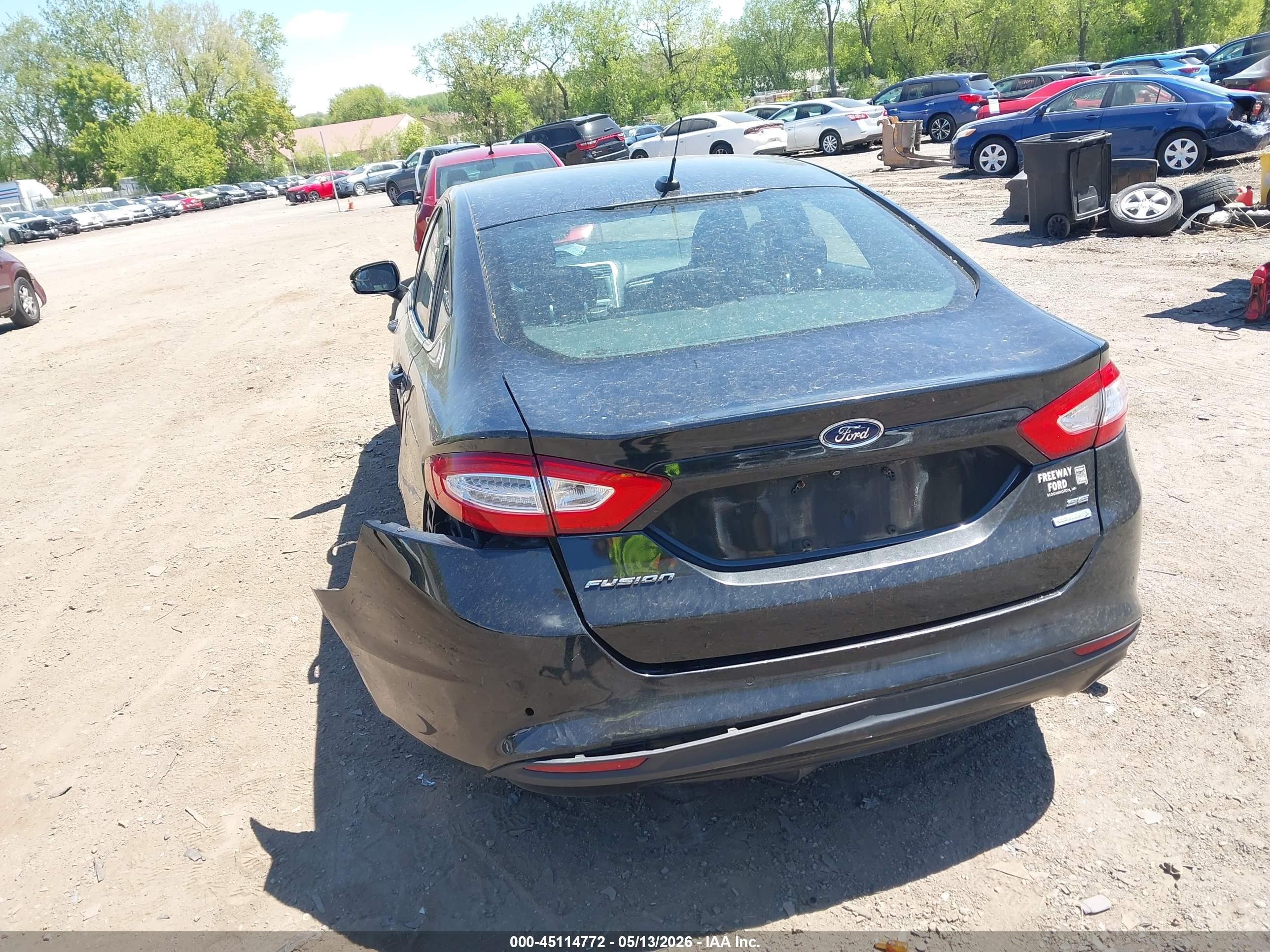 2014 Ford Fusion Se Black vin: 3FA6P0HD0ER157778