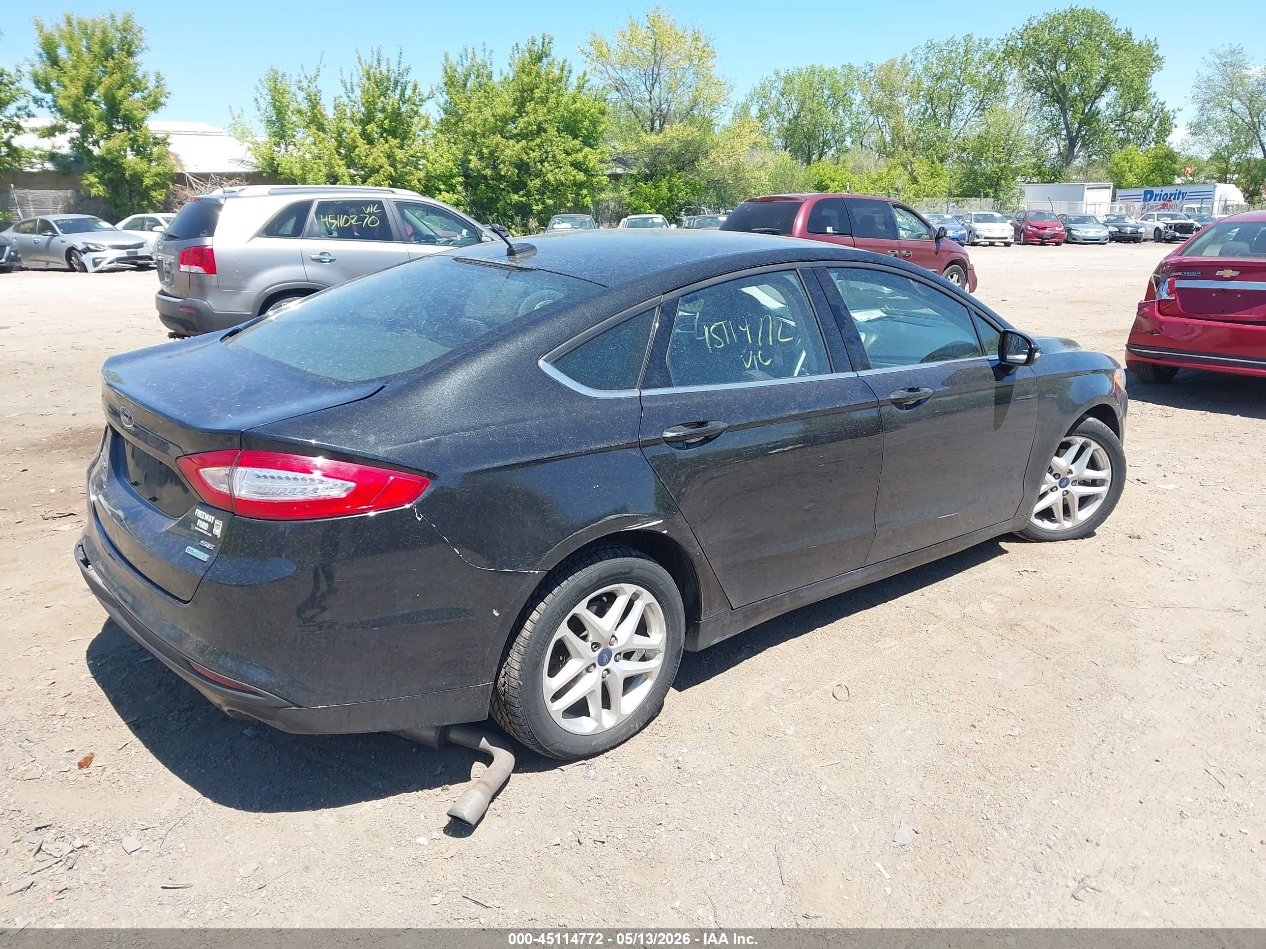 2014 Ford Fusion Se Black vin: 3FA6P0HD0ER157778