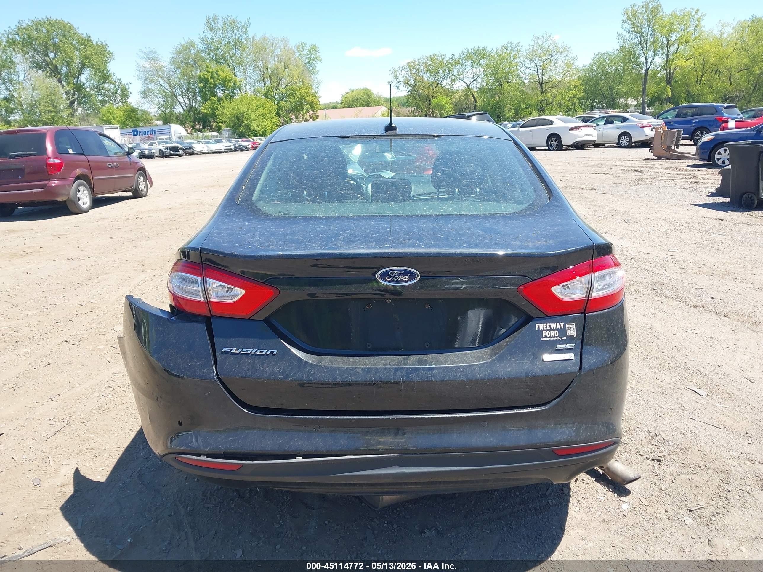 2014 Ford Fusion Se Black vin: 3FA6P0HD0ER157778