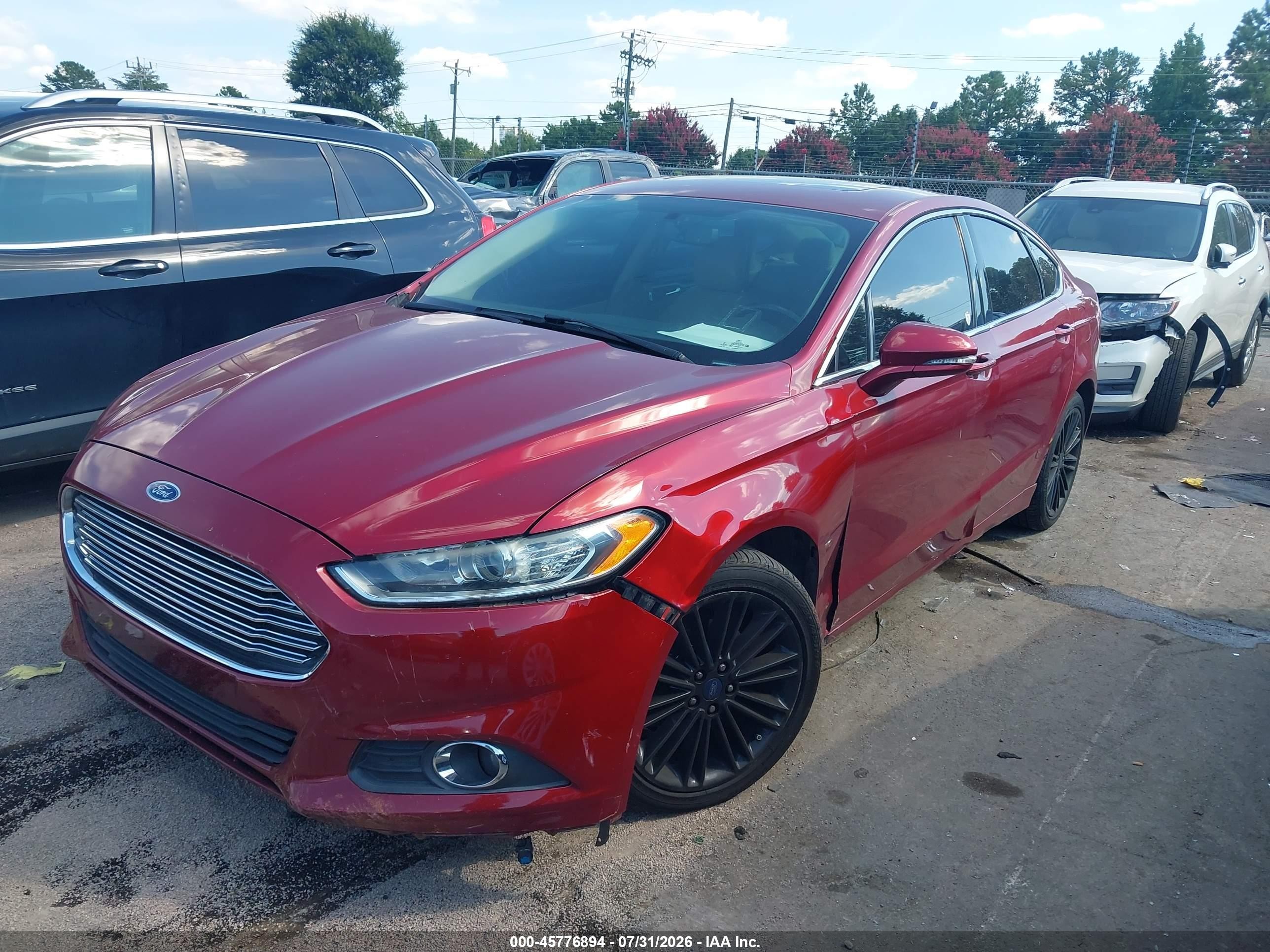 2014 Ford Fusion Se Красный vin: 3FA6P0HD0ER167470