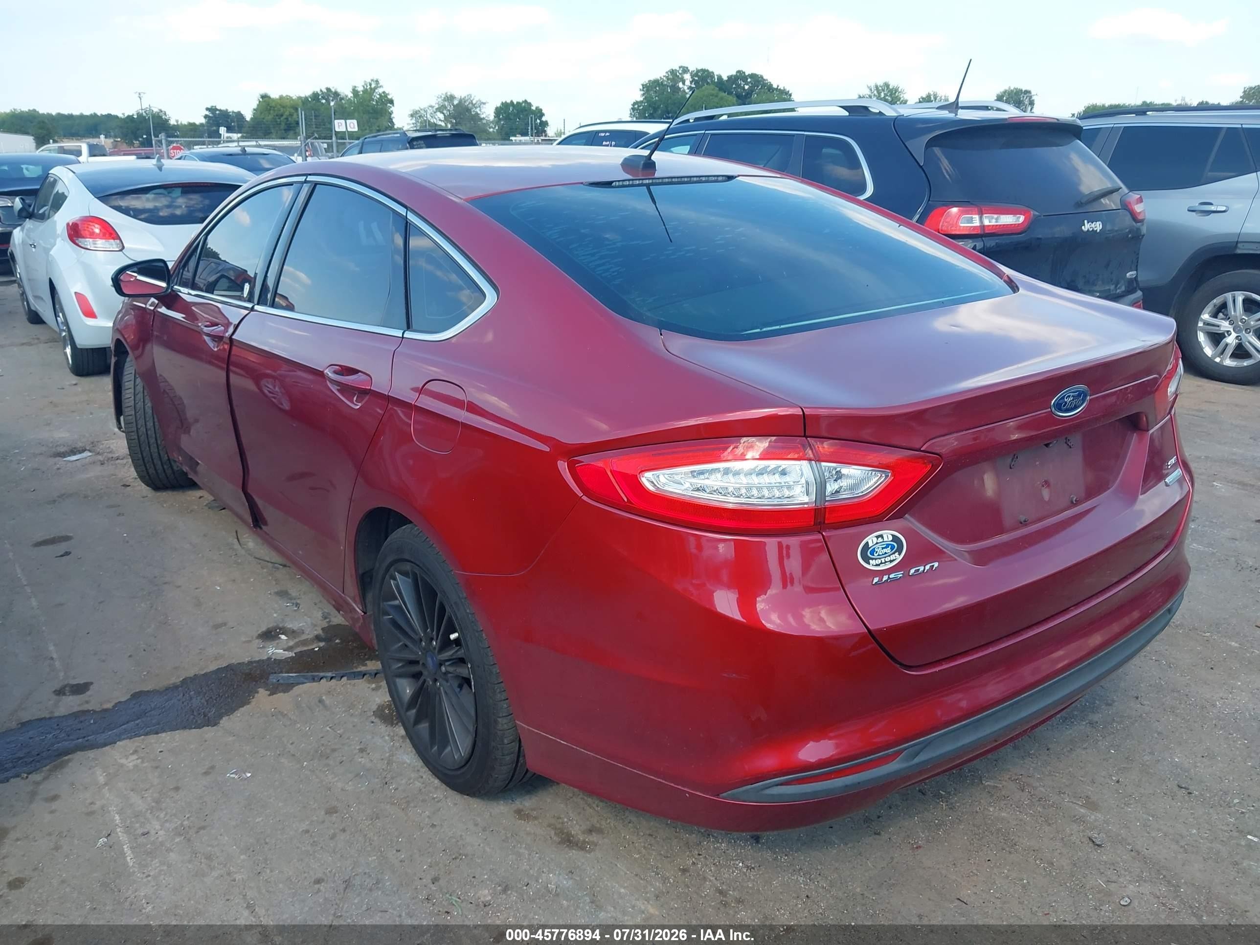 2014 Ford Fusion Se Красный vin: 3FA6P0HD0ER167470
