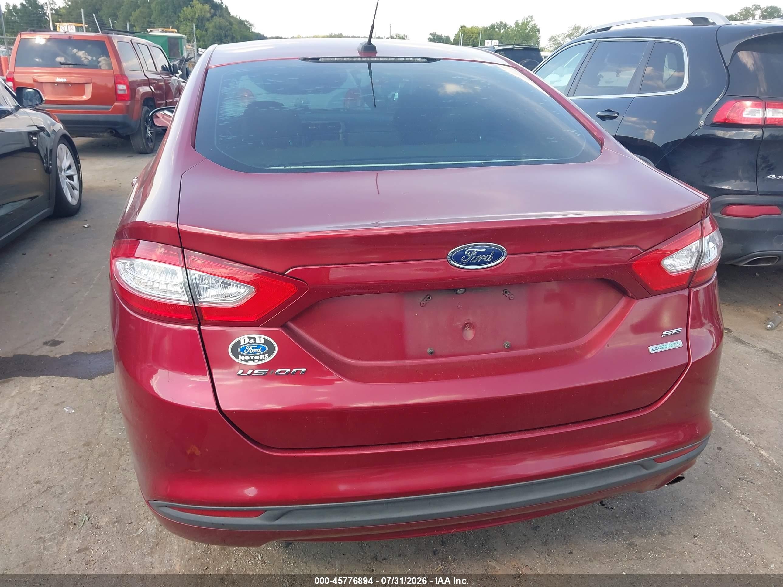 2014 Ford Fusion Se Красный vin: 3FA6P0HD0ER167470