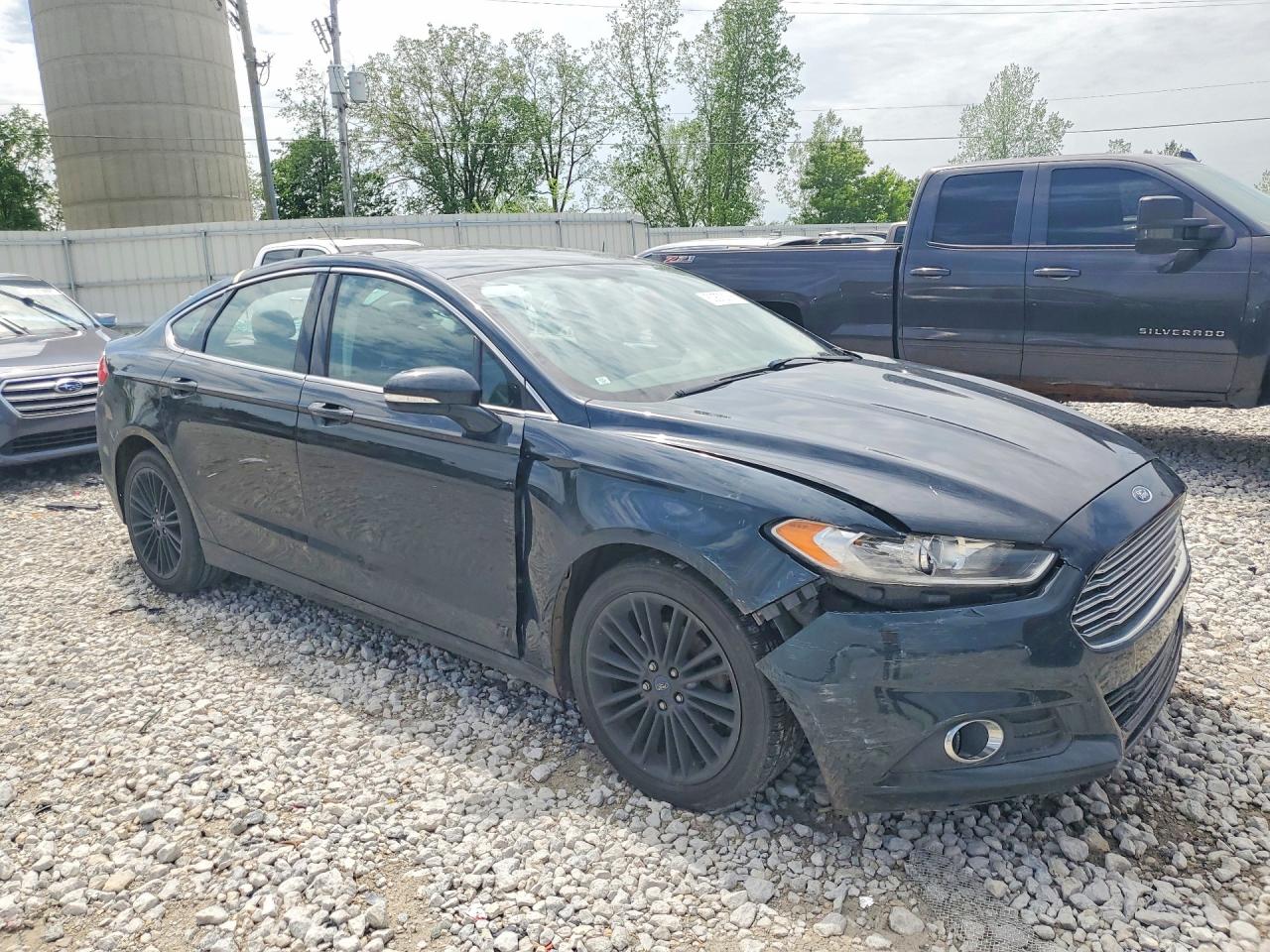 2014 Ford Fusion Se Black vin: 3FA6P0HD0ER175052