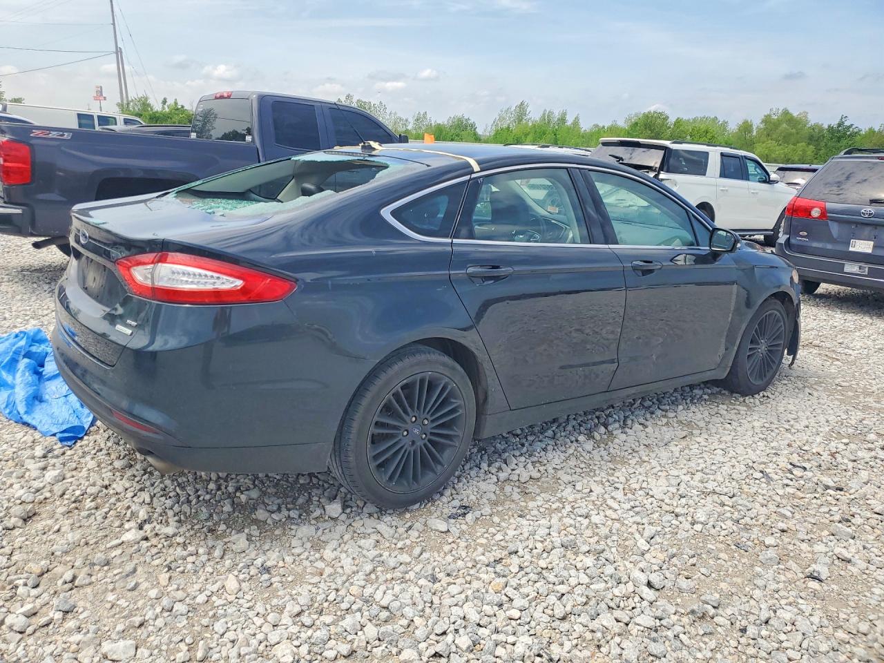 2014 Ford Fusion Se Black vin: 3FA6P0HD0ER175052