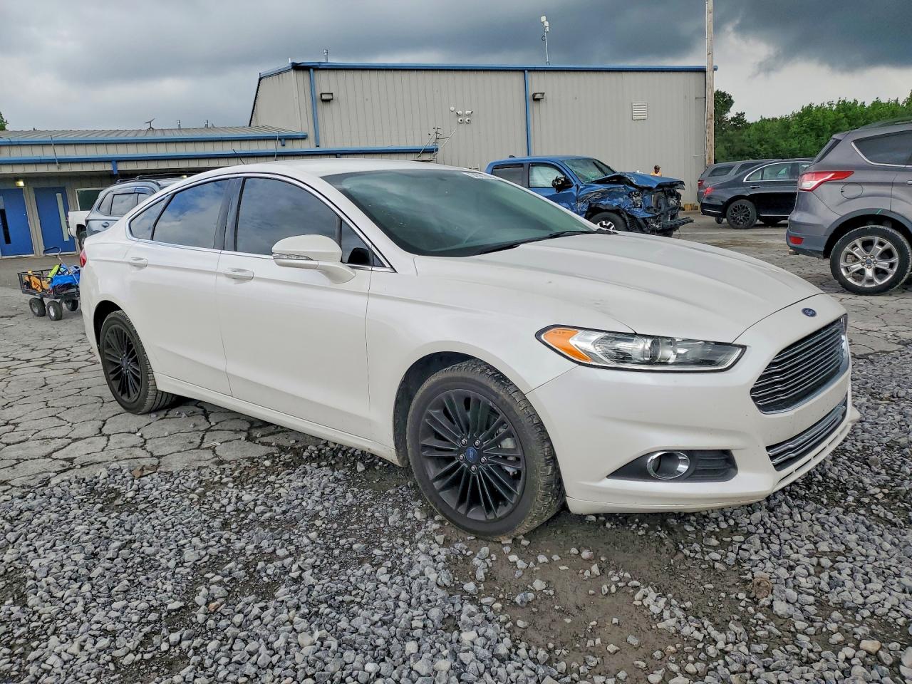 2014 Ford Fusion Se White vin: 3FA6P0HD0ER182227