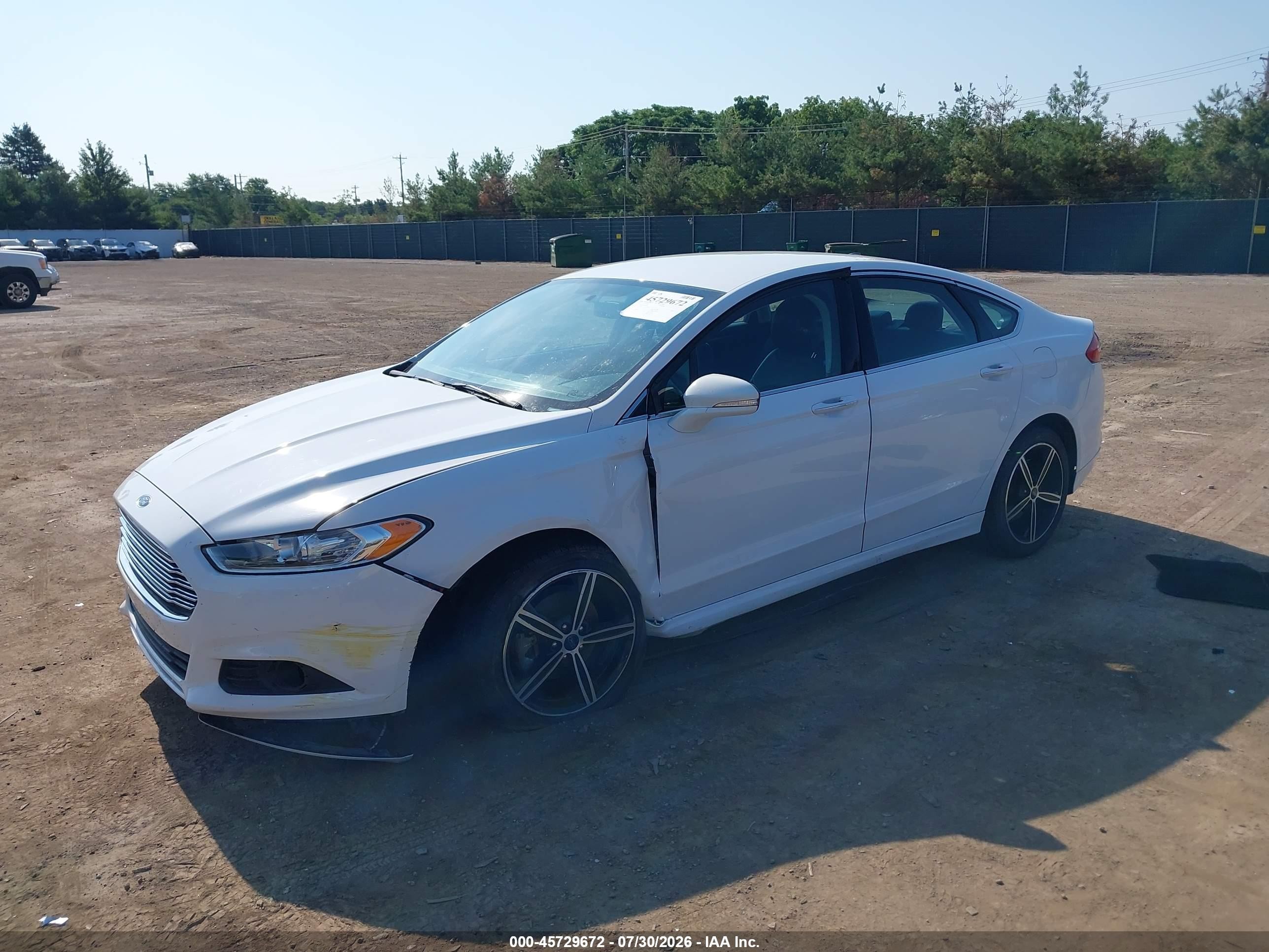 2014 Ford Fusion Se White vin: 3FA6P0HD0ER183586
