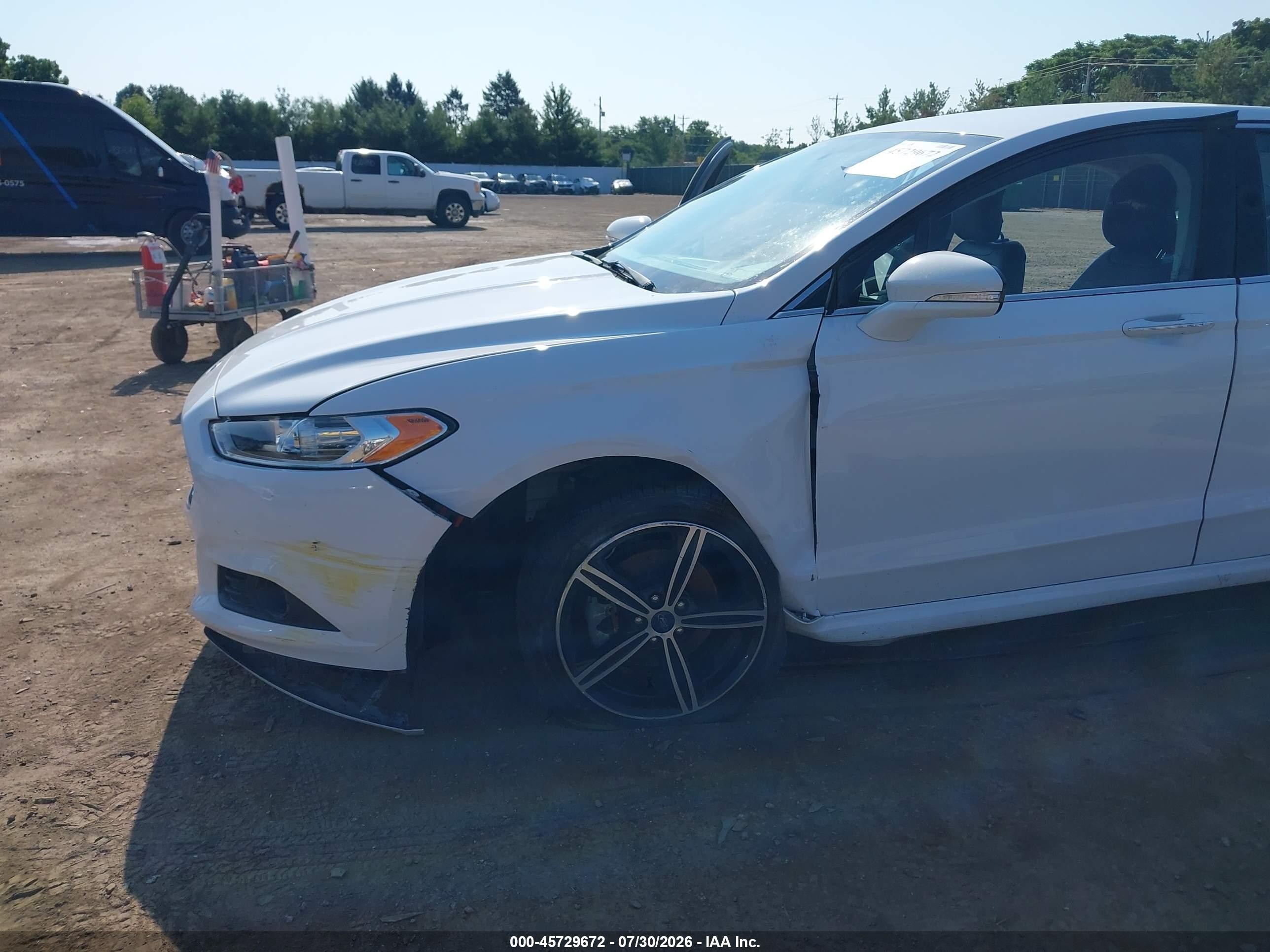 2014 Ford Fusion Se White vin: 3FA6P0HD0ER183586