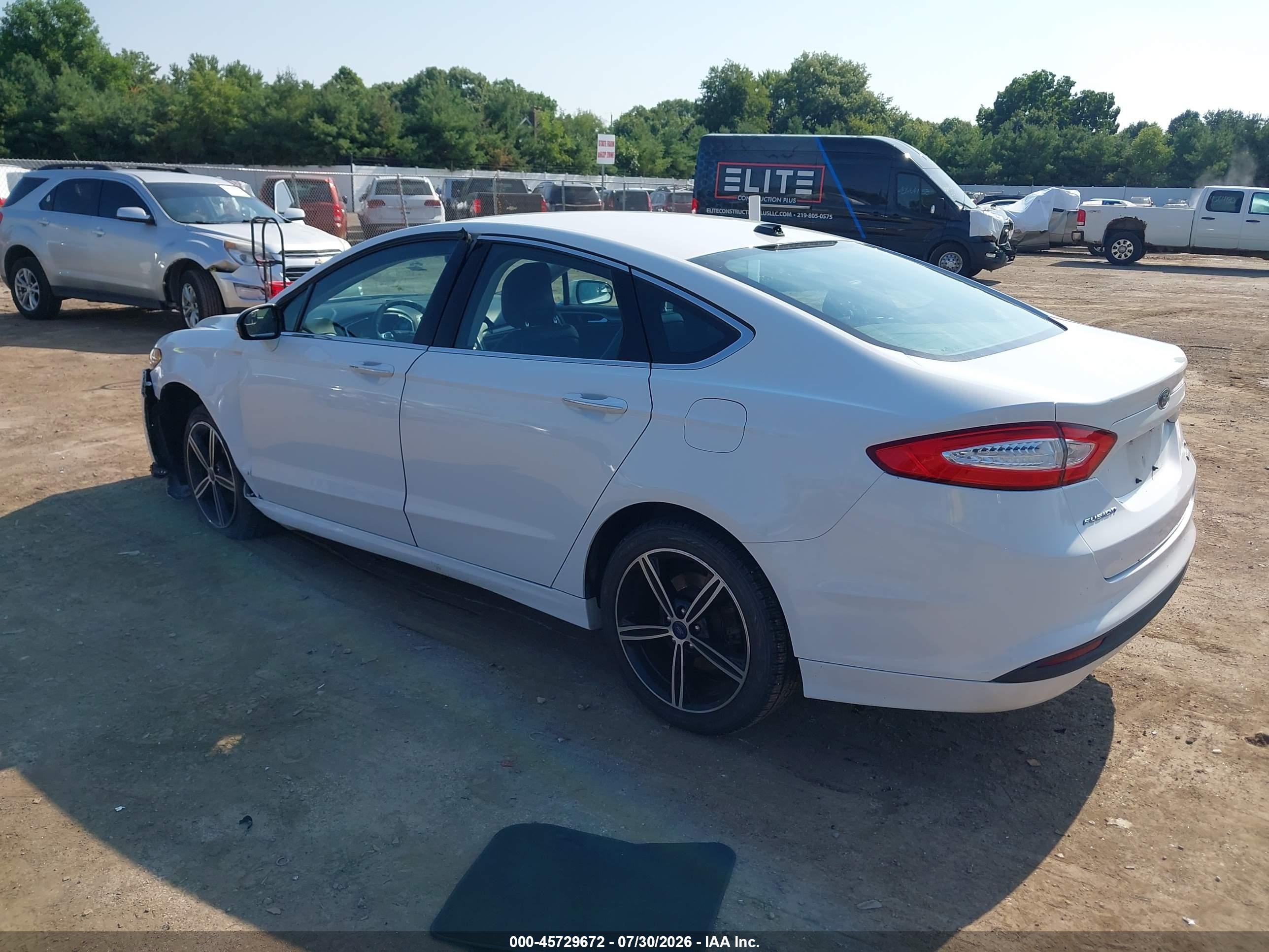 2014 Ford Fusion Se White vin: 3FA6P0HD0ER183586