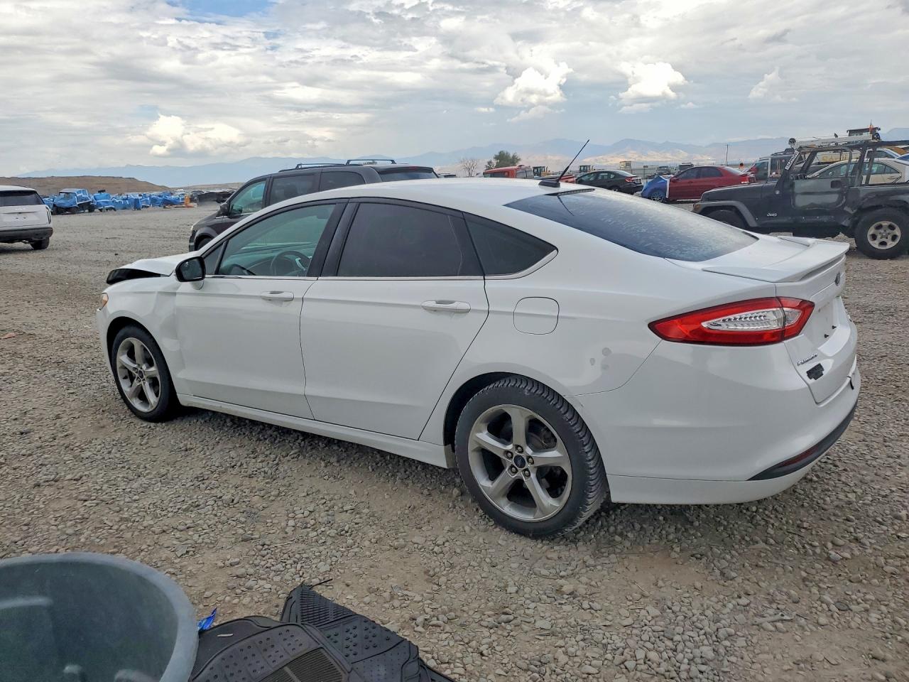2014 Ford Fusion Se White vin: 3FA6P0HD0ER319635