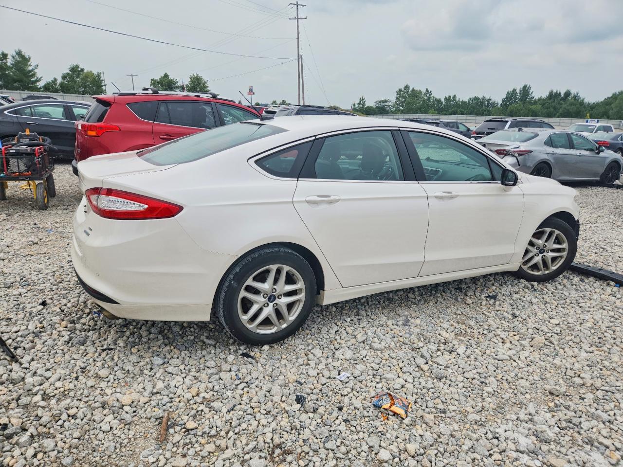 2014 Ford Fusion Se White vin: 3FA6P0HD0ER328402