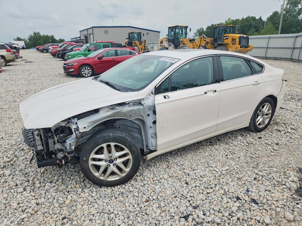 2014 Ford Fusion Se White vin: 3FA6P0HD0ER328402