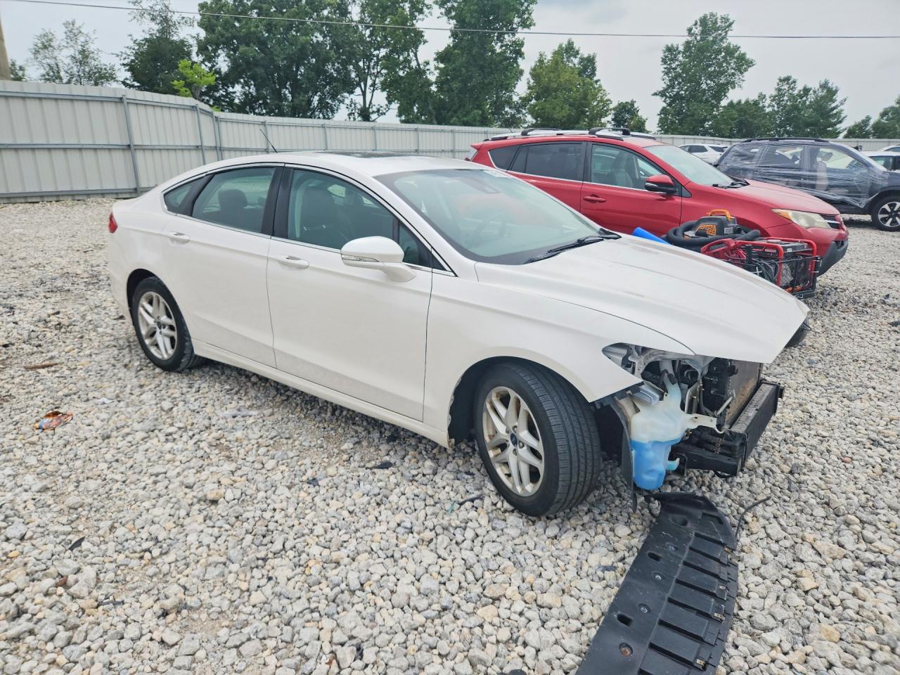 2014 Ford Fusion Se White vin: 3FA6P0HD0ER328402