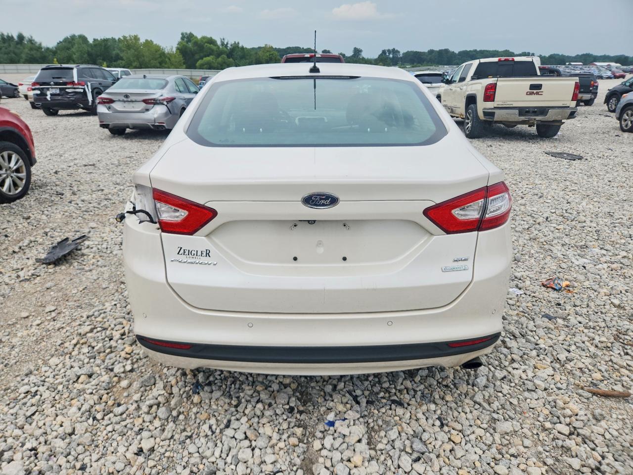 2014 Ford Fusion Se White vin: 3FA6P0HD0ER328402