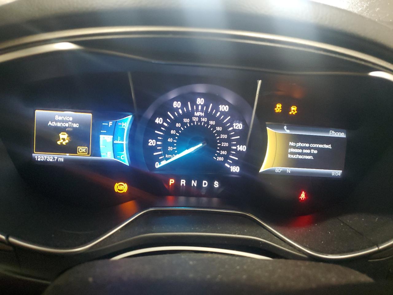2014 Ford Fusion Se Gray vin: 3FA6P0HD0ER382931 Damage: Warning Light - Abs, On, Unacceptable