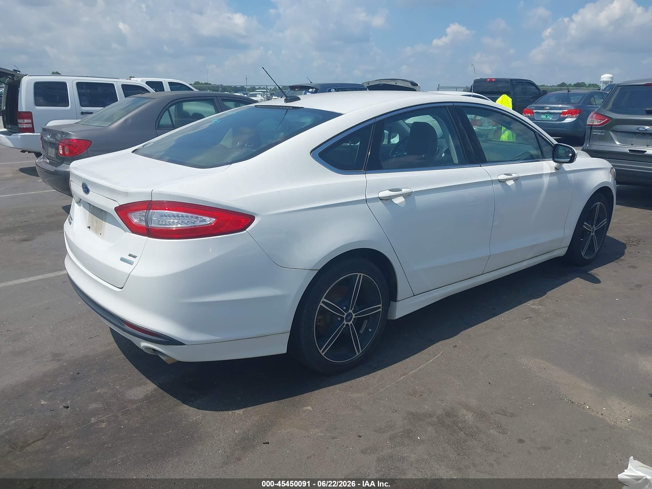 2015 Ford Fusion Se White vin: 3FA6P0HD0FR139573
