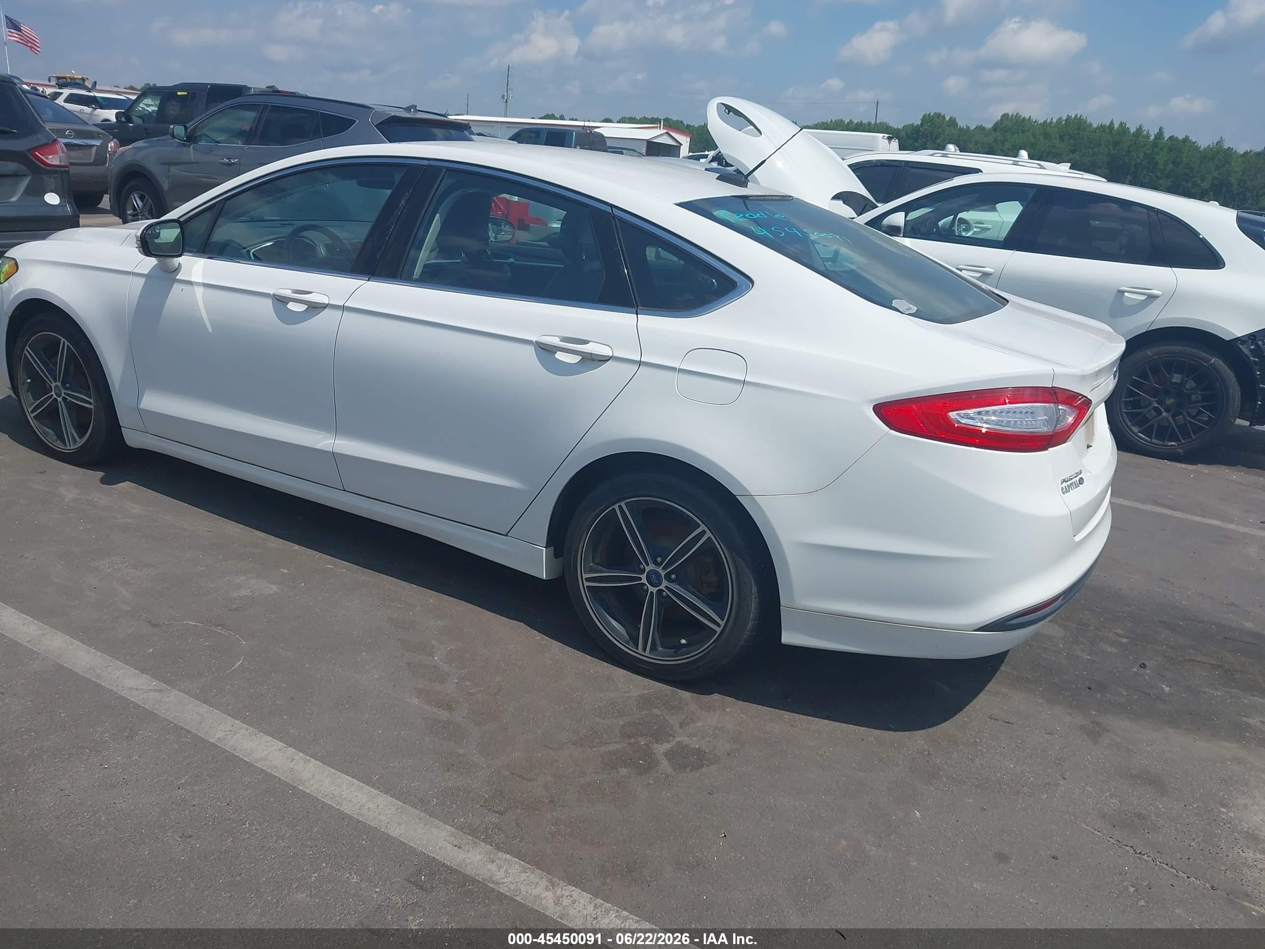 2015 Ford Fusion Se White vin: 3FA6P0HD0FR139573