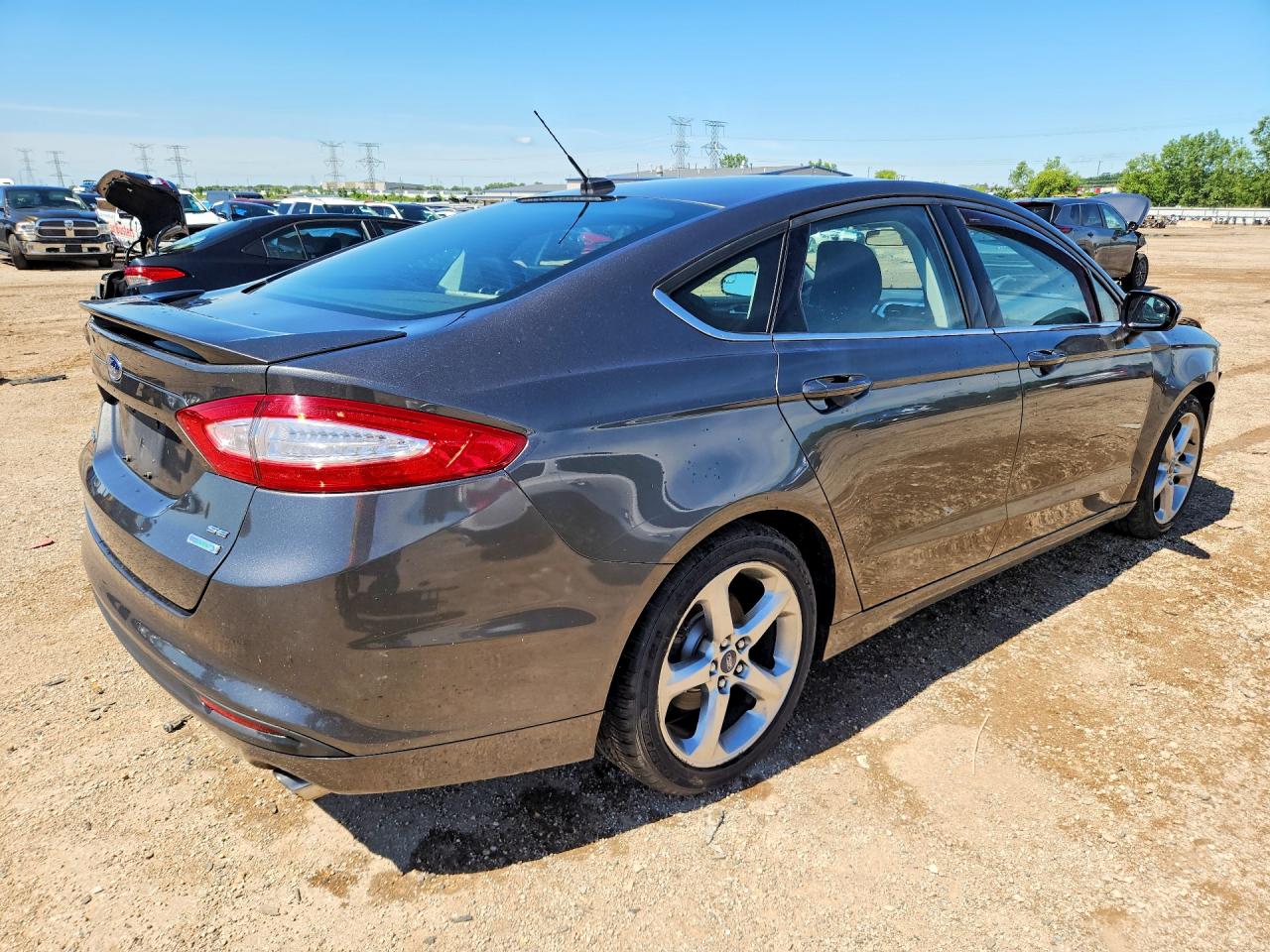 2015 Ford Fusion Se Gray vin: 3FA6P0HD0FR211954