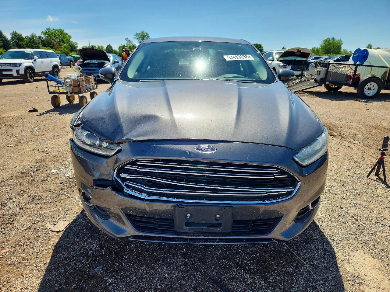 2015 Ford Fusion Se Gray vin: 3FA6P0HD0FR211954