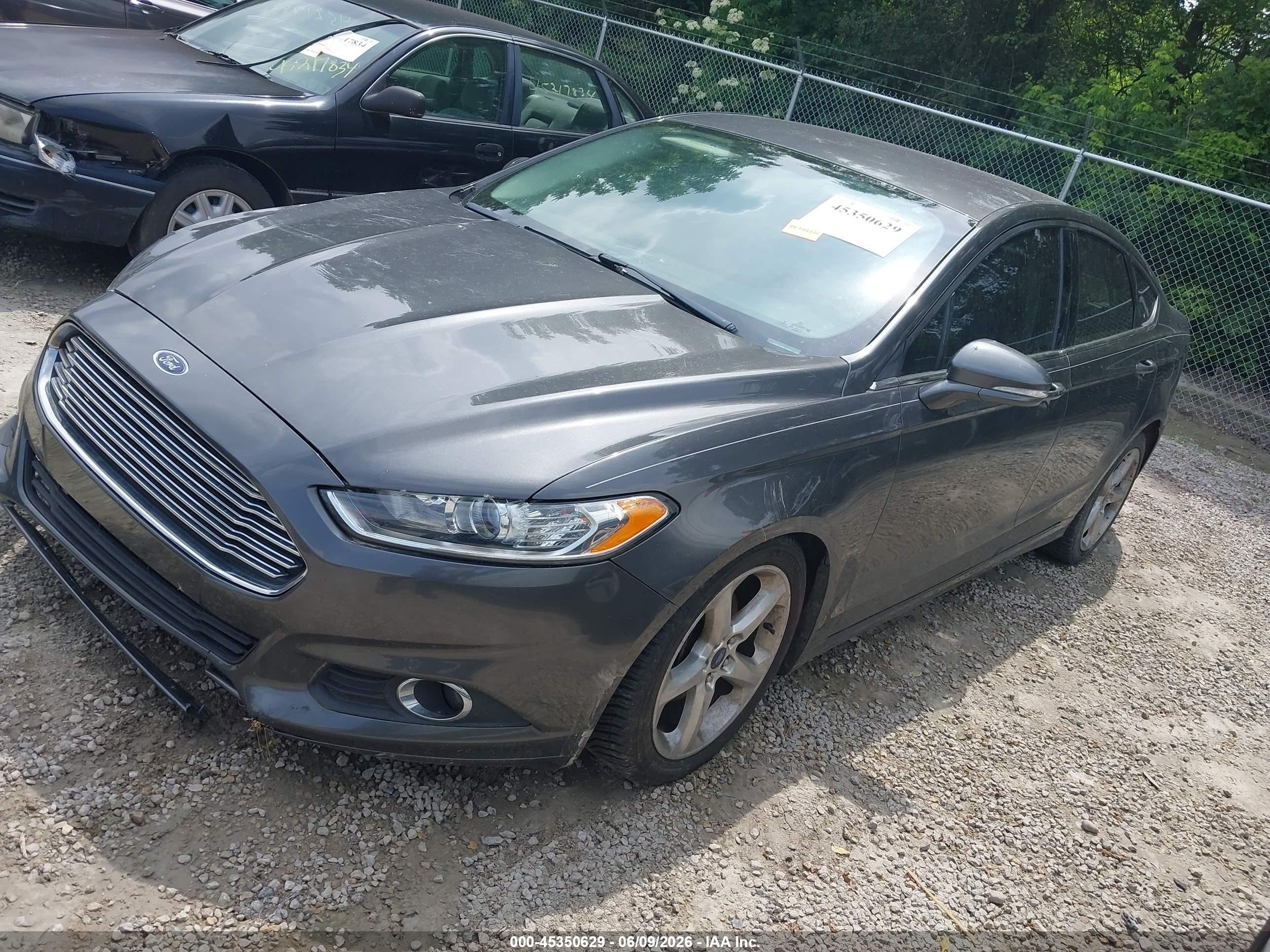 2015 Ford Fusion Se Gray vin: 3FA6P0HD0FR236885