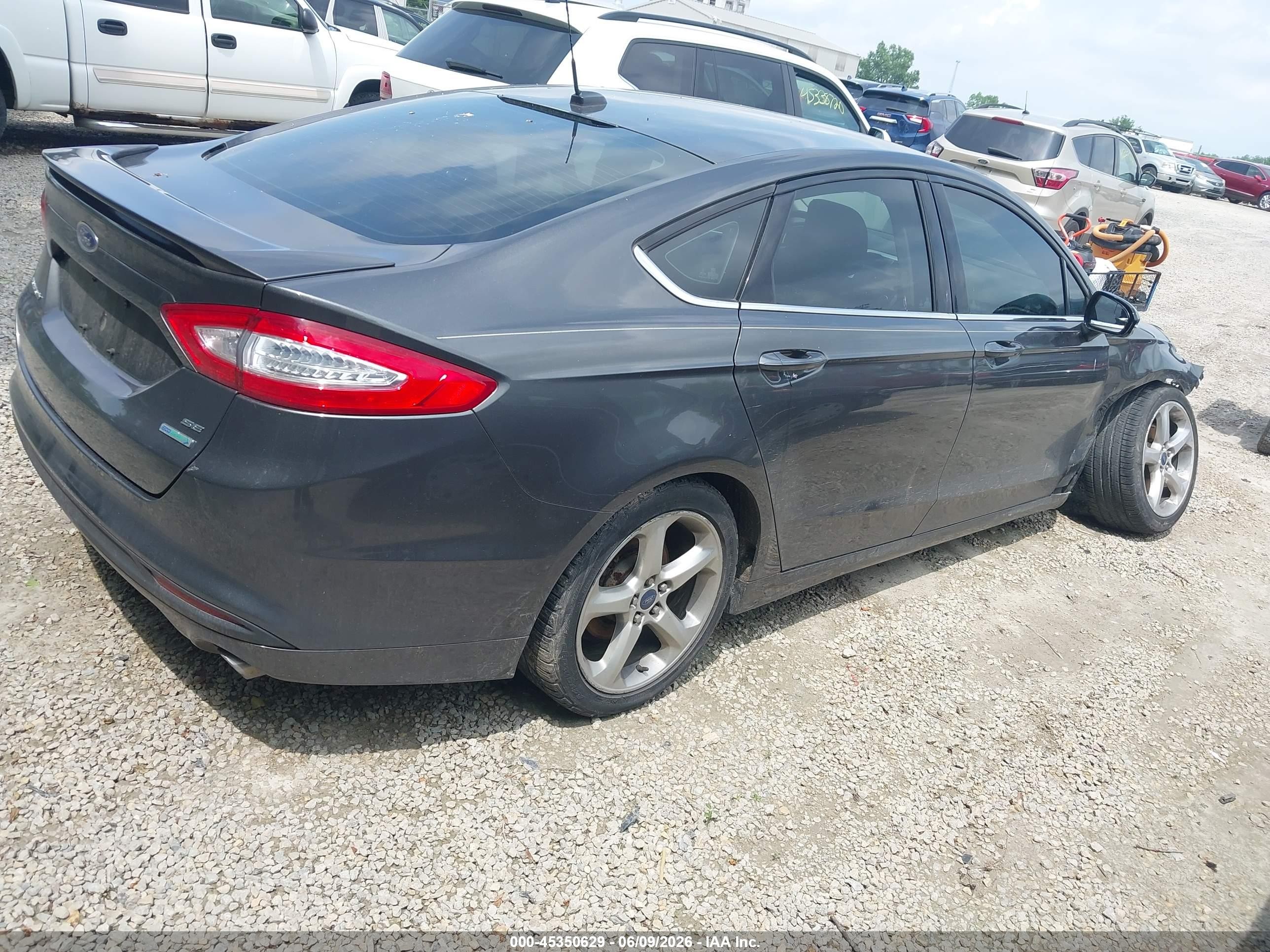 2015 Ford Fusion Se Gray vin: 3FA6P0HD0FR236885