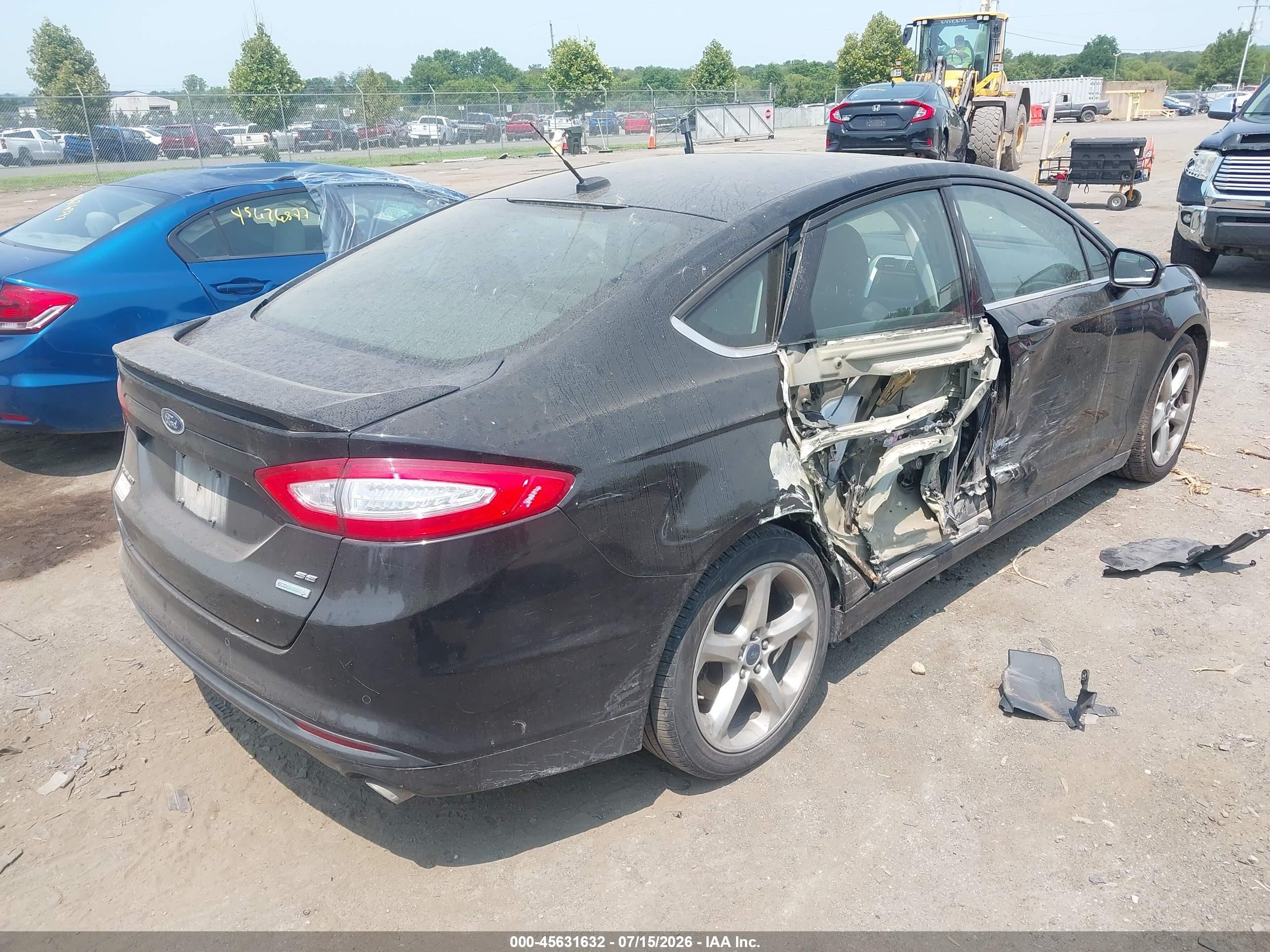 2015 Ford Fusion Se Черный vin: 3FA6P0HD0FR255565