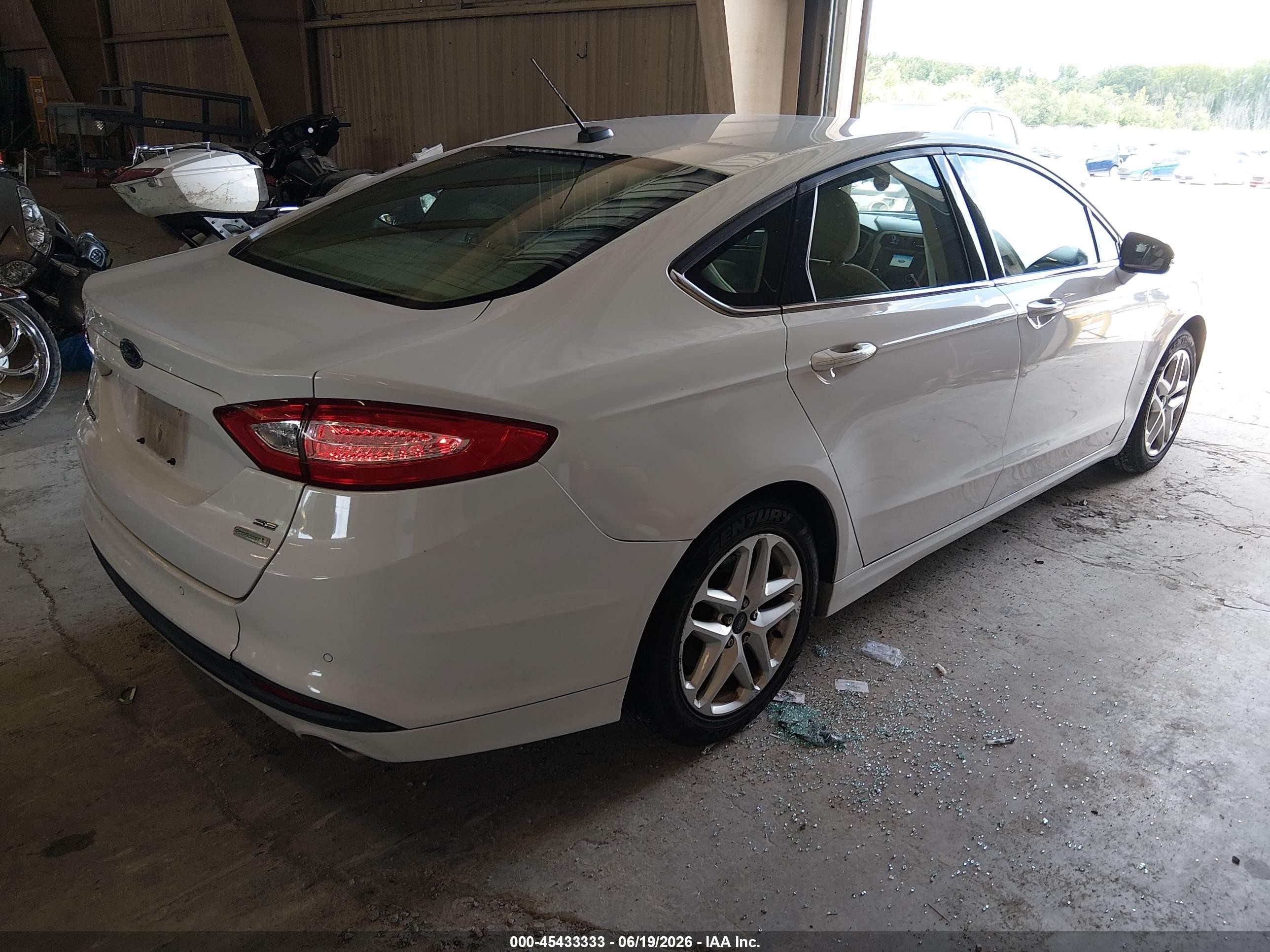2015 Ford Fusion Se White vin: 3FA6P0HD0FR266551