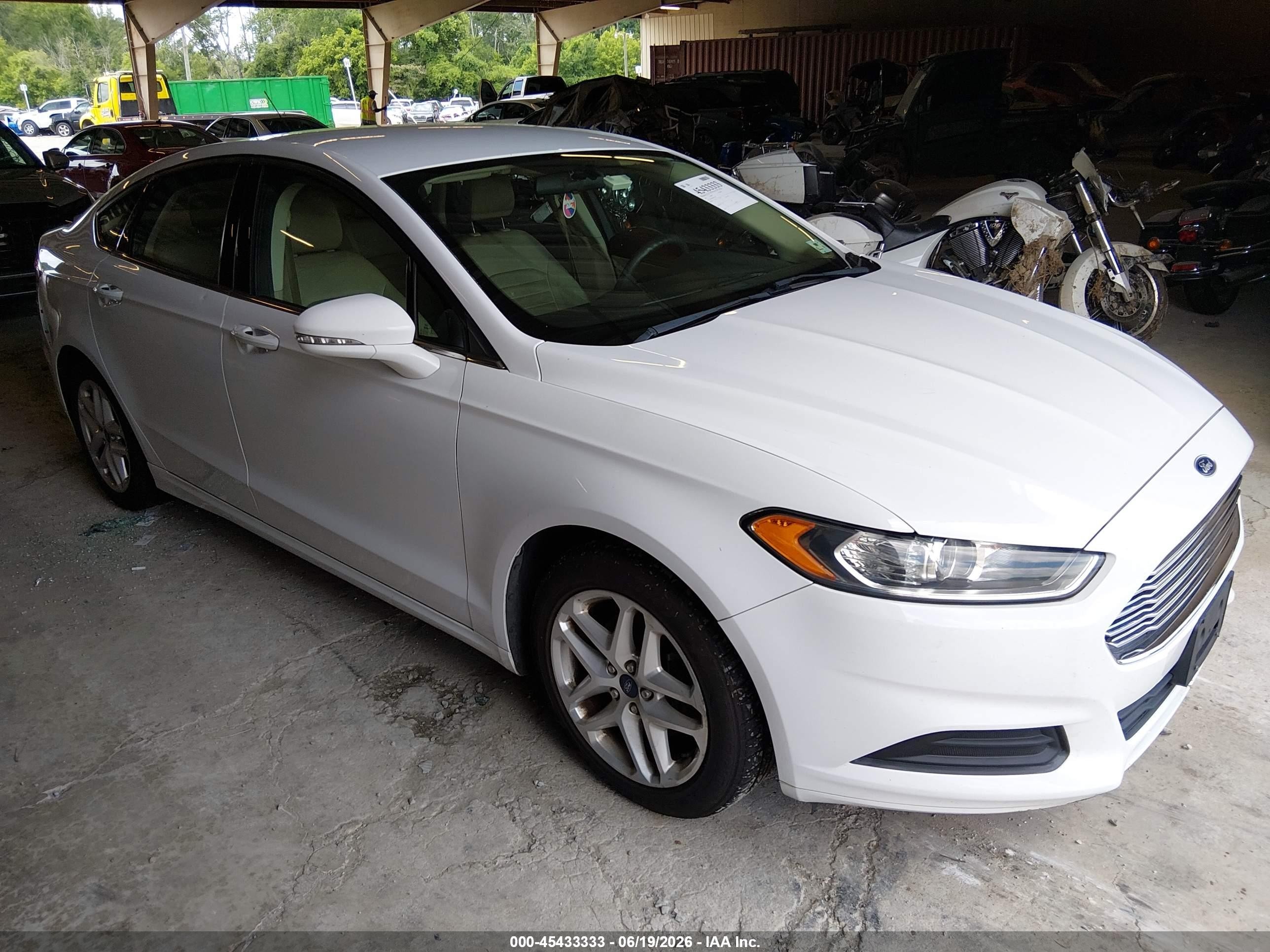 2015 Ford Fusion Se White vin: 3FA6P0HD0FR266551