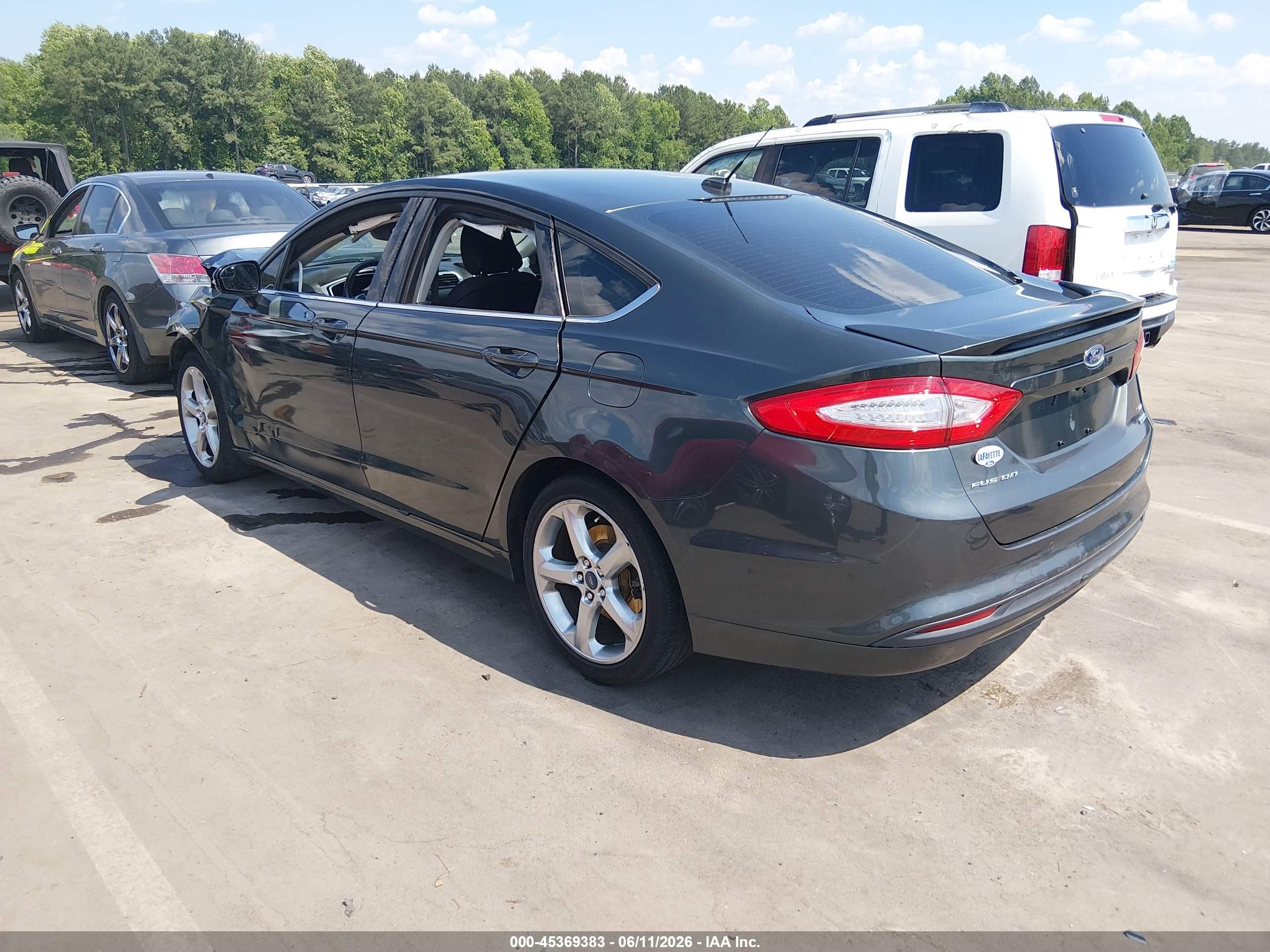 2015 Ford Fusion Se Gray vin: 3FA6P0HD0FR273838