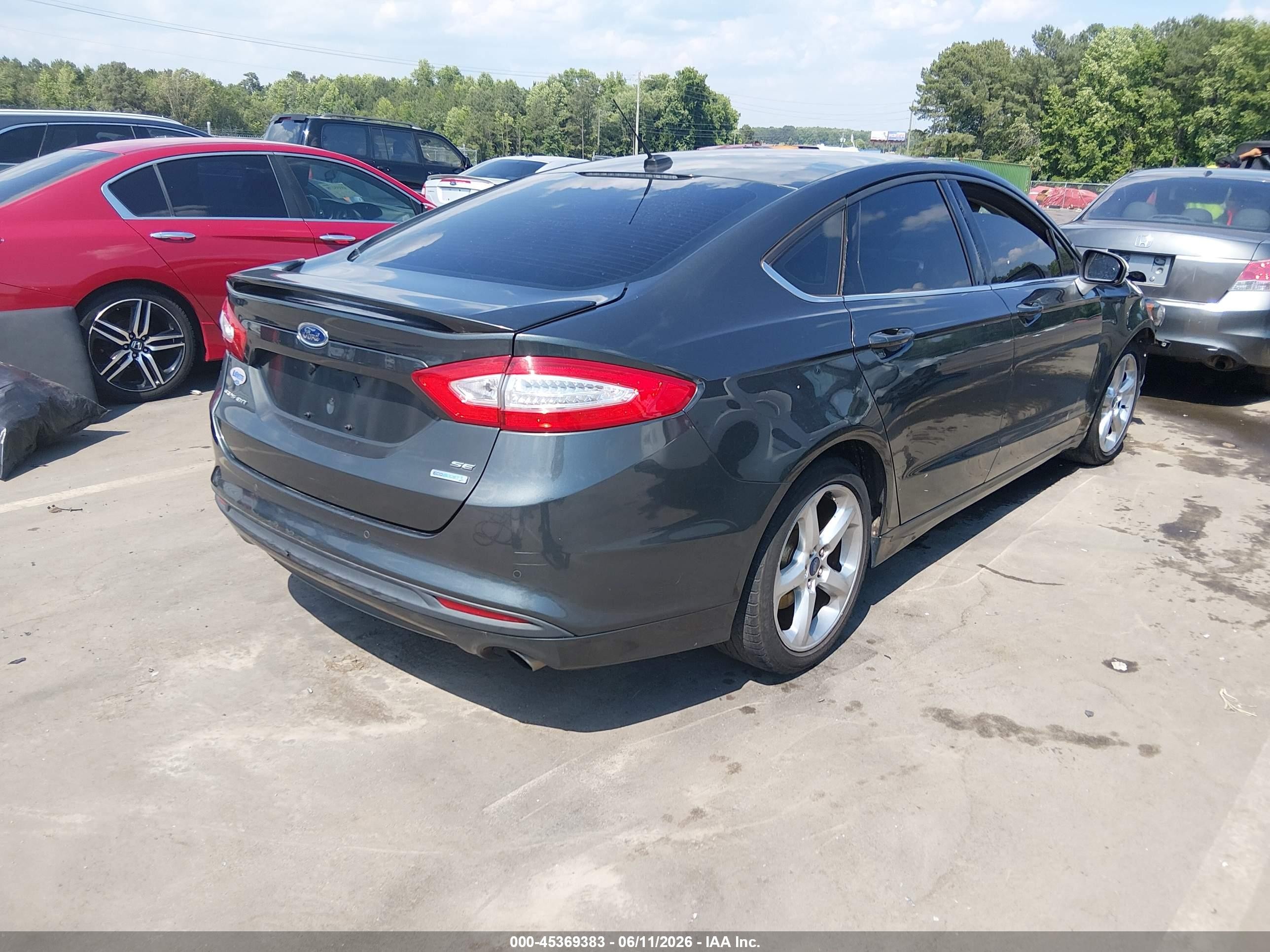 2015 Ford Fusion Se Gray vin: 3FA6P0HD0FR273838