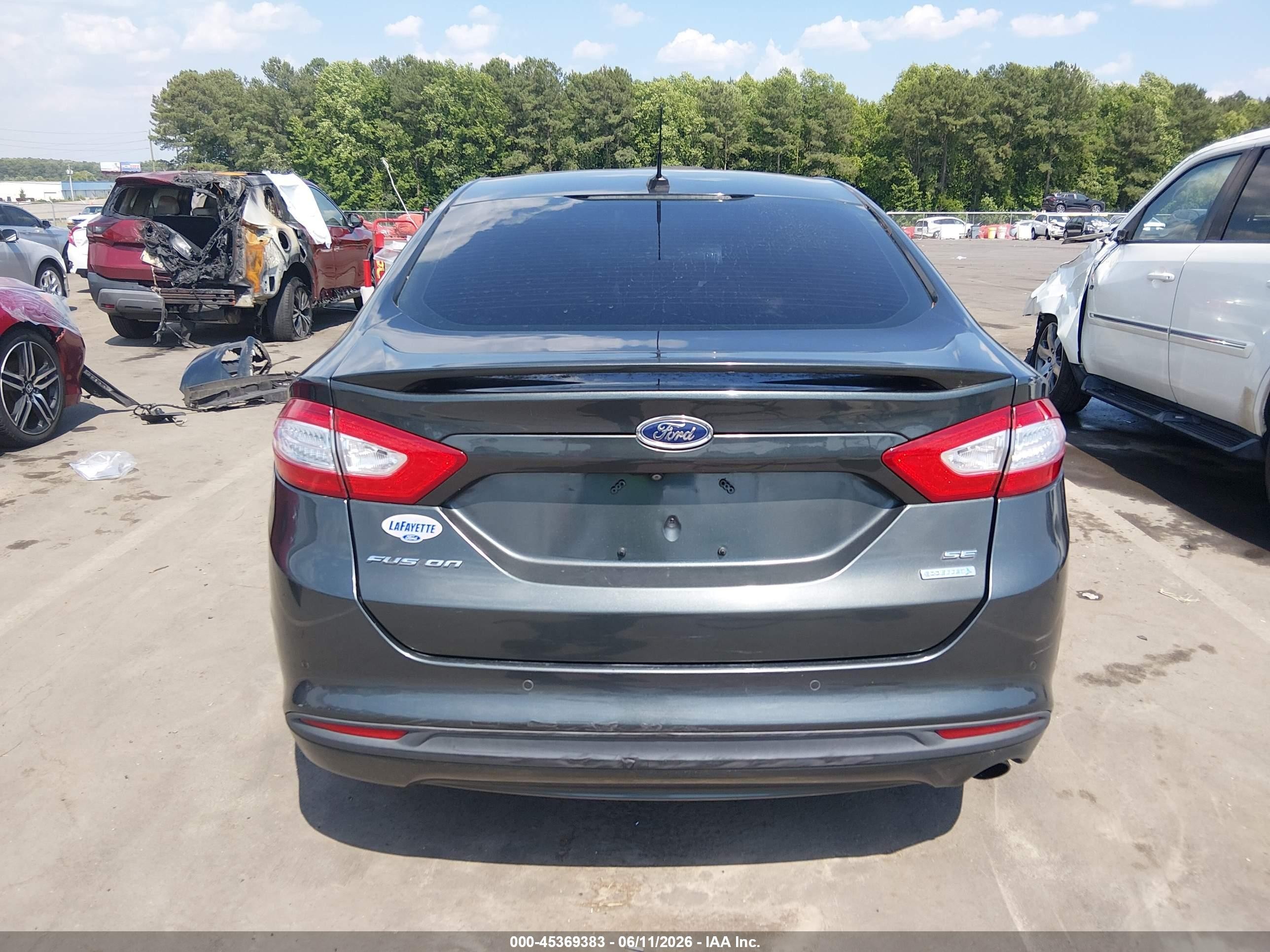2015 Ford Fusion Se Gray vin: 3FA6P0HD0FR273838