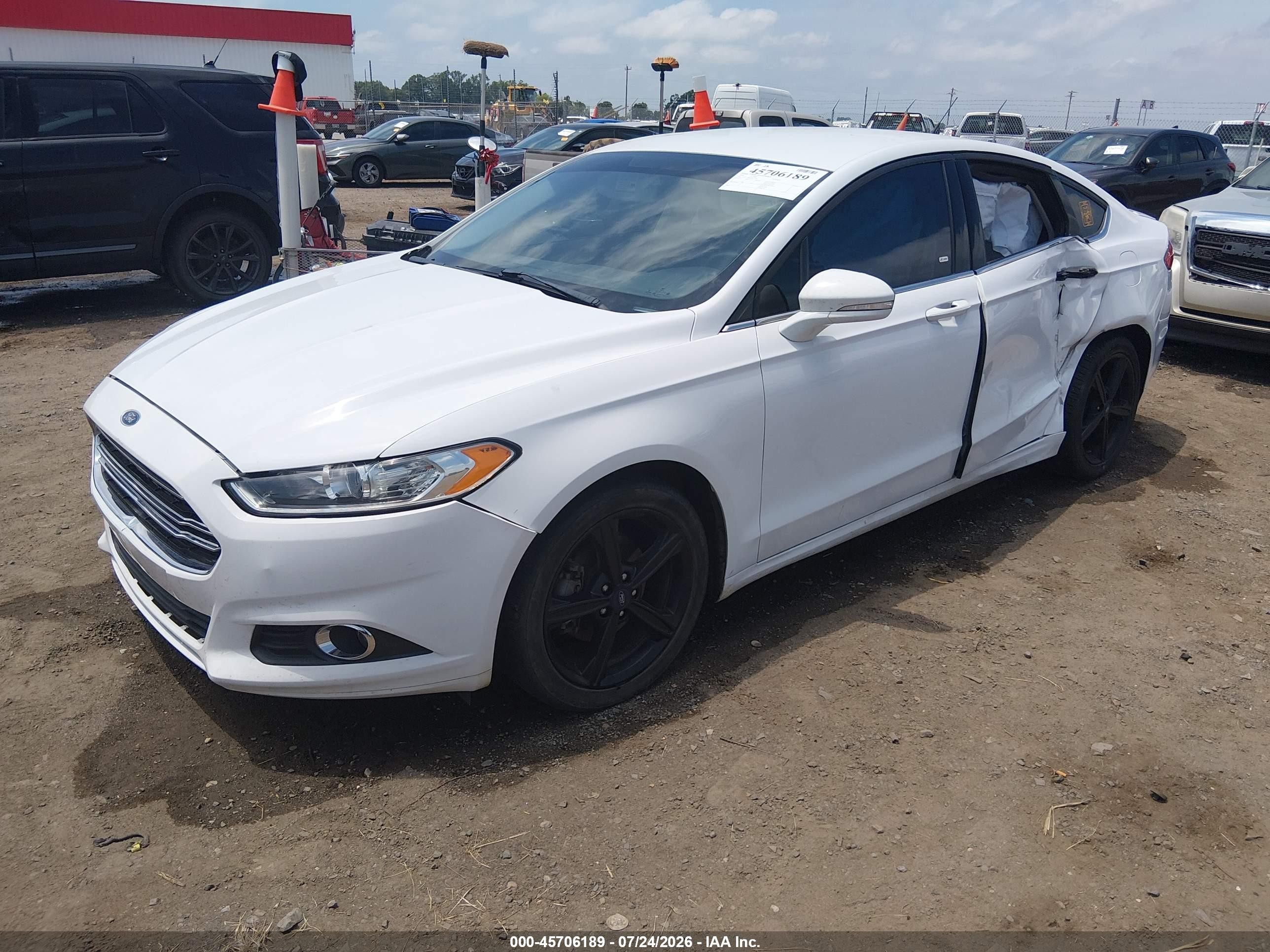 2016 Ford Fusion Se White vin: 3FA6P0HD0GR323879