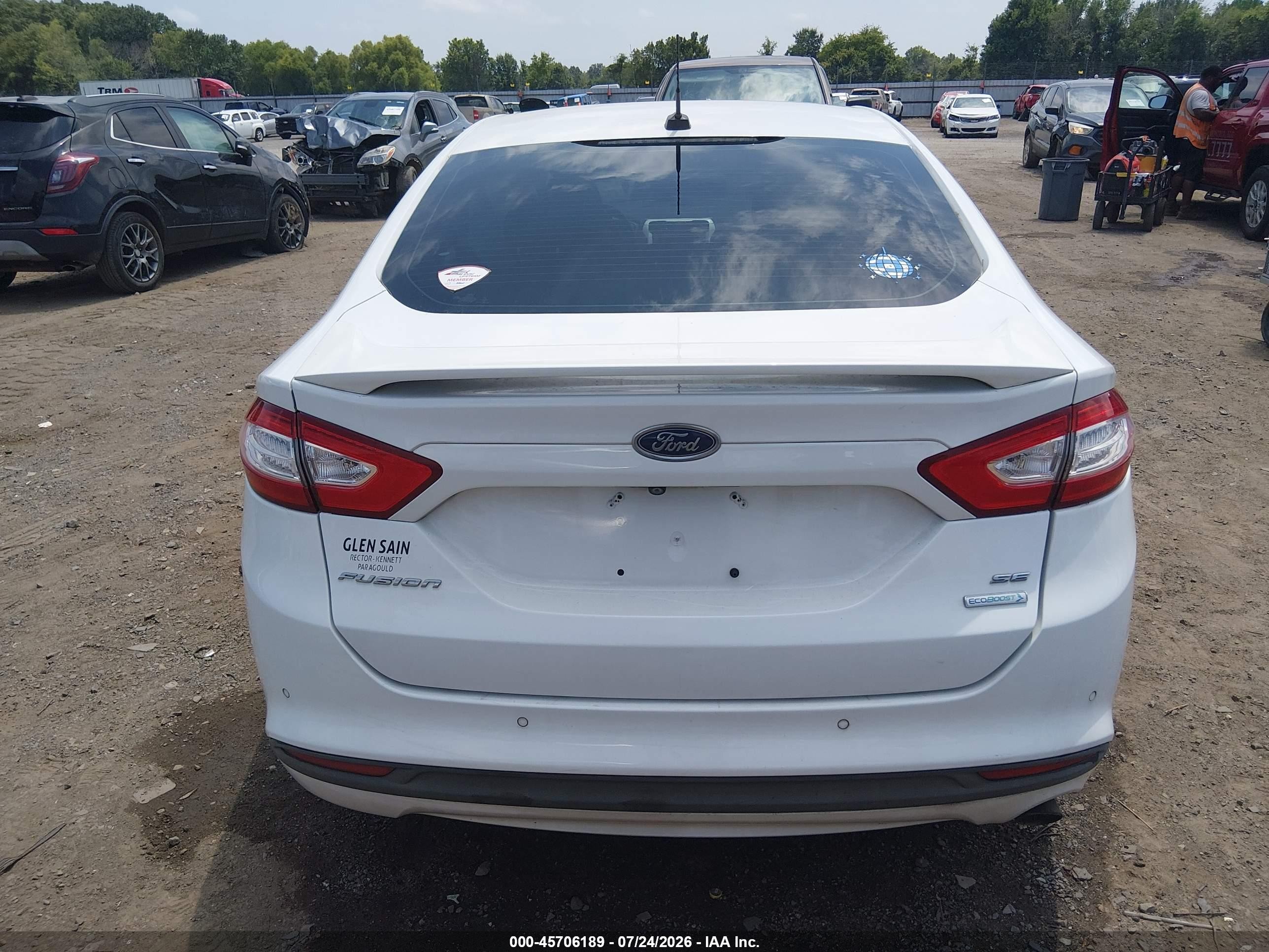 2016 Ford Fusion Se White vin: 3FA6P0HD0GR323879