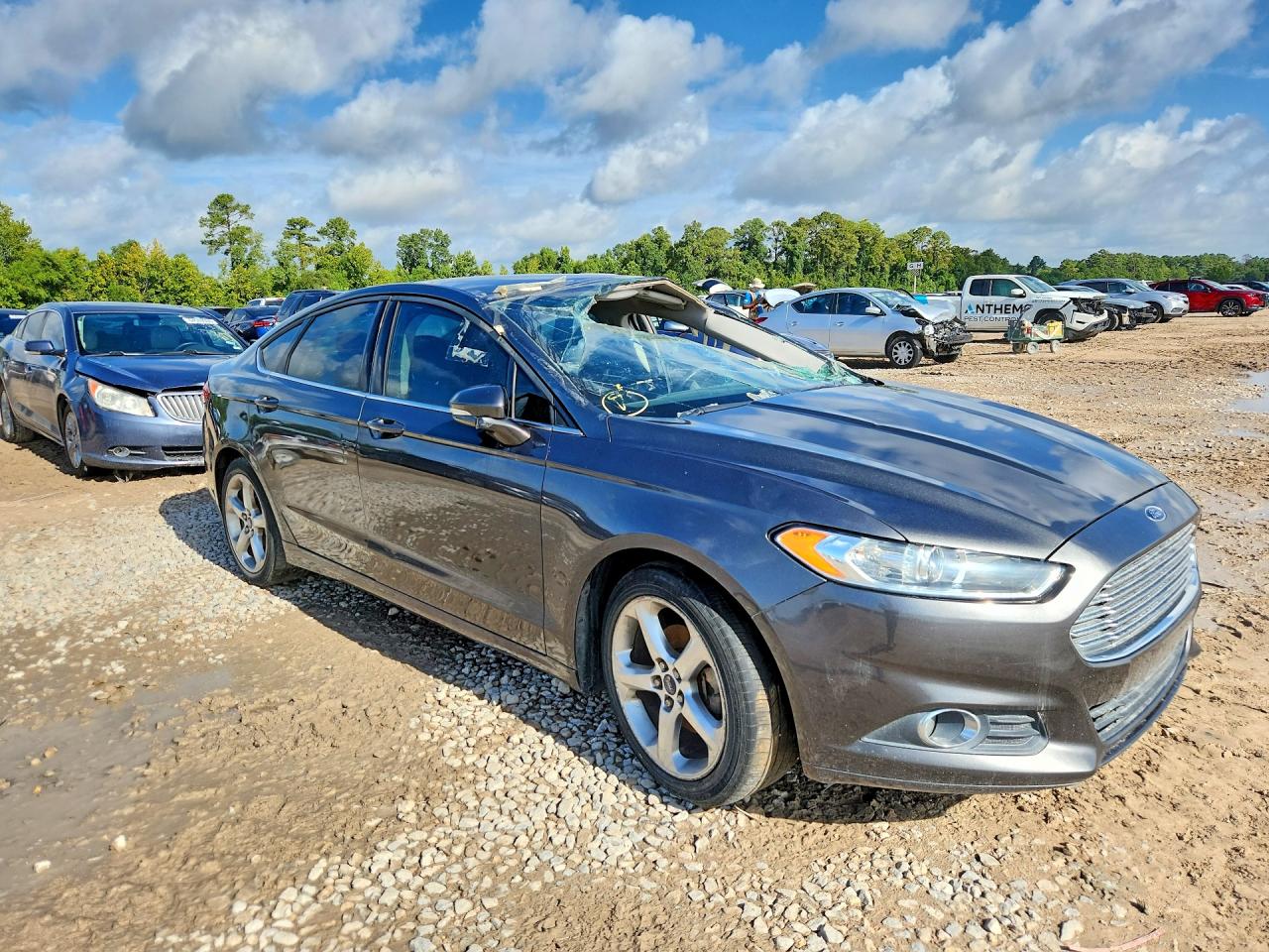2016 Ford Fusion Se Gray vin: 3FA6P0HD0GR399098