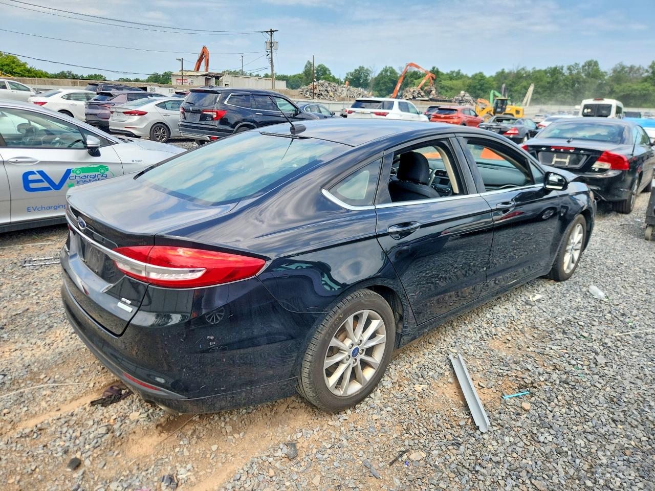 2017 Ford Fusion Se Black vin: 3FA6P0HD0HR138930