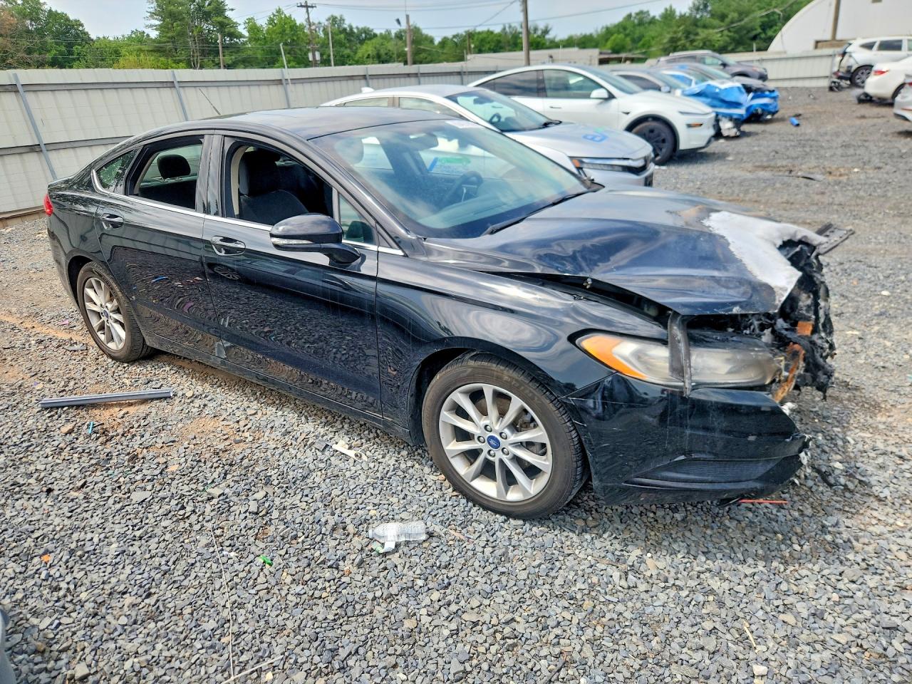 2017 Ford Fusion Se Black vin: 3FA6P0HD0HR138930