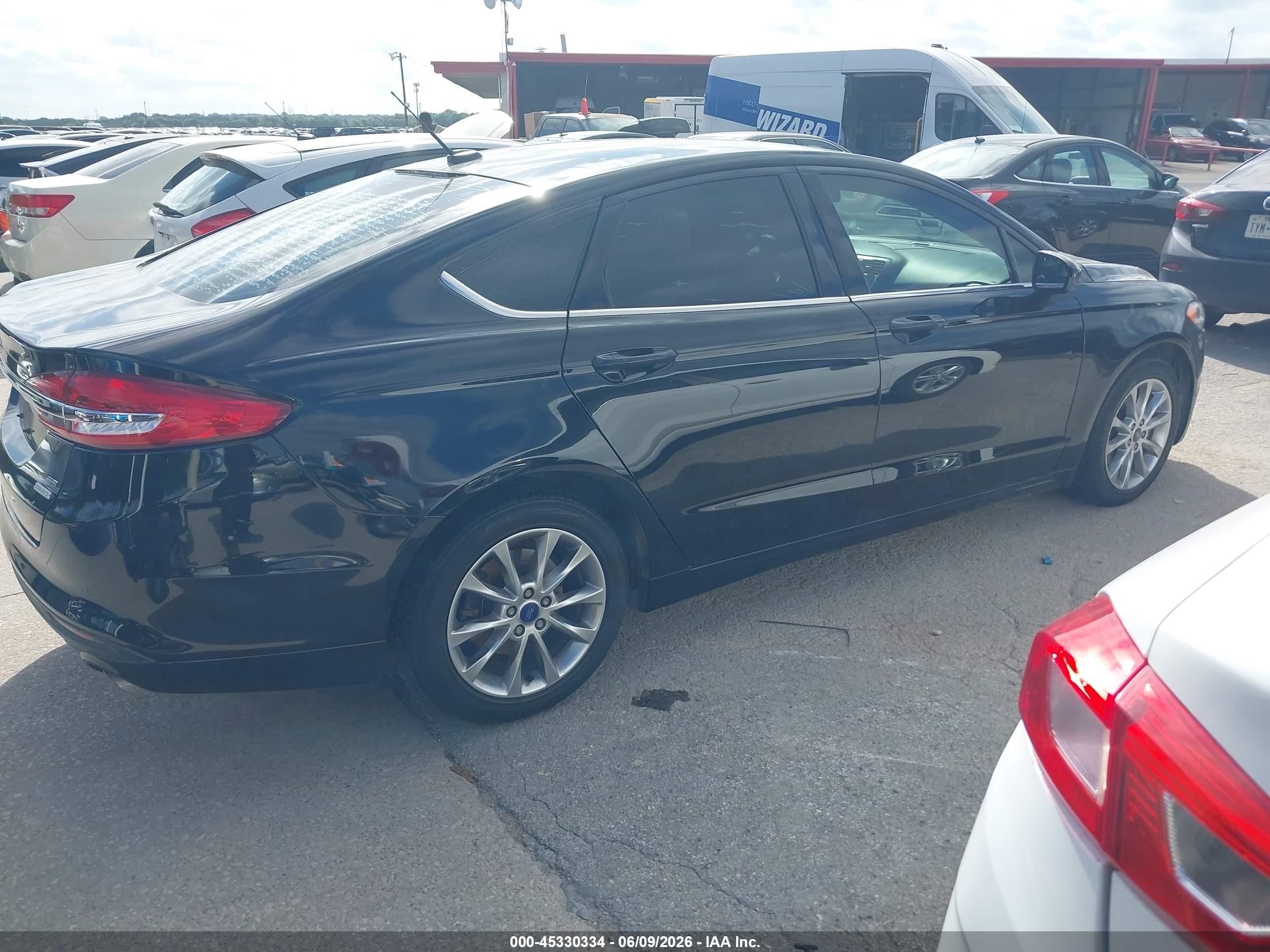 2017 Ford Fusion Se Black vin: 3FA6P0HD0HR335063