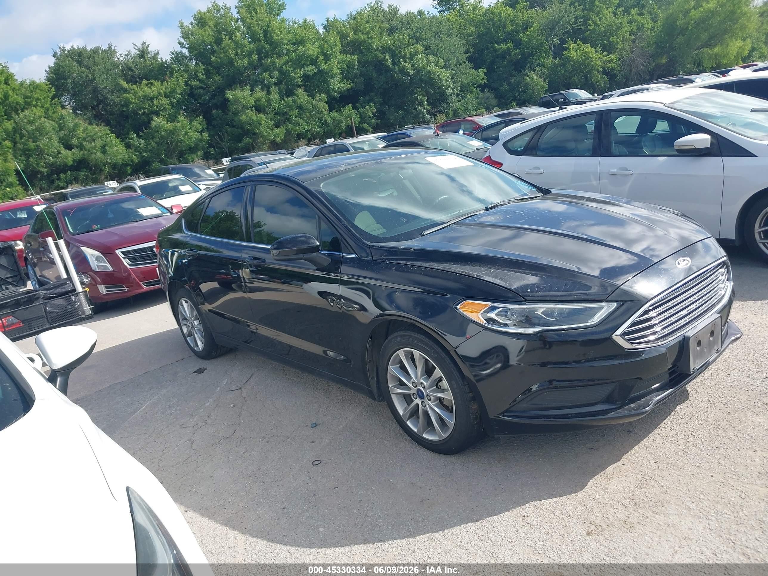 2017 Ford Fusion Se Black vin: 3FA6P0HD0HR335063