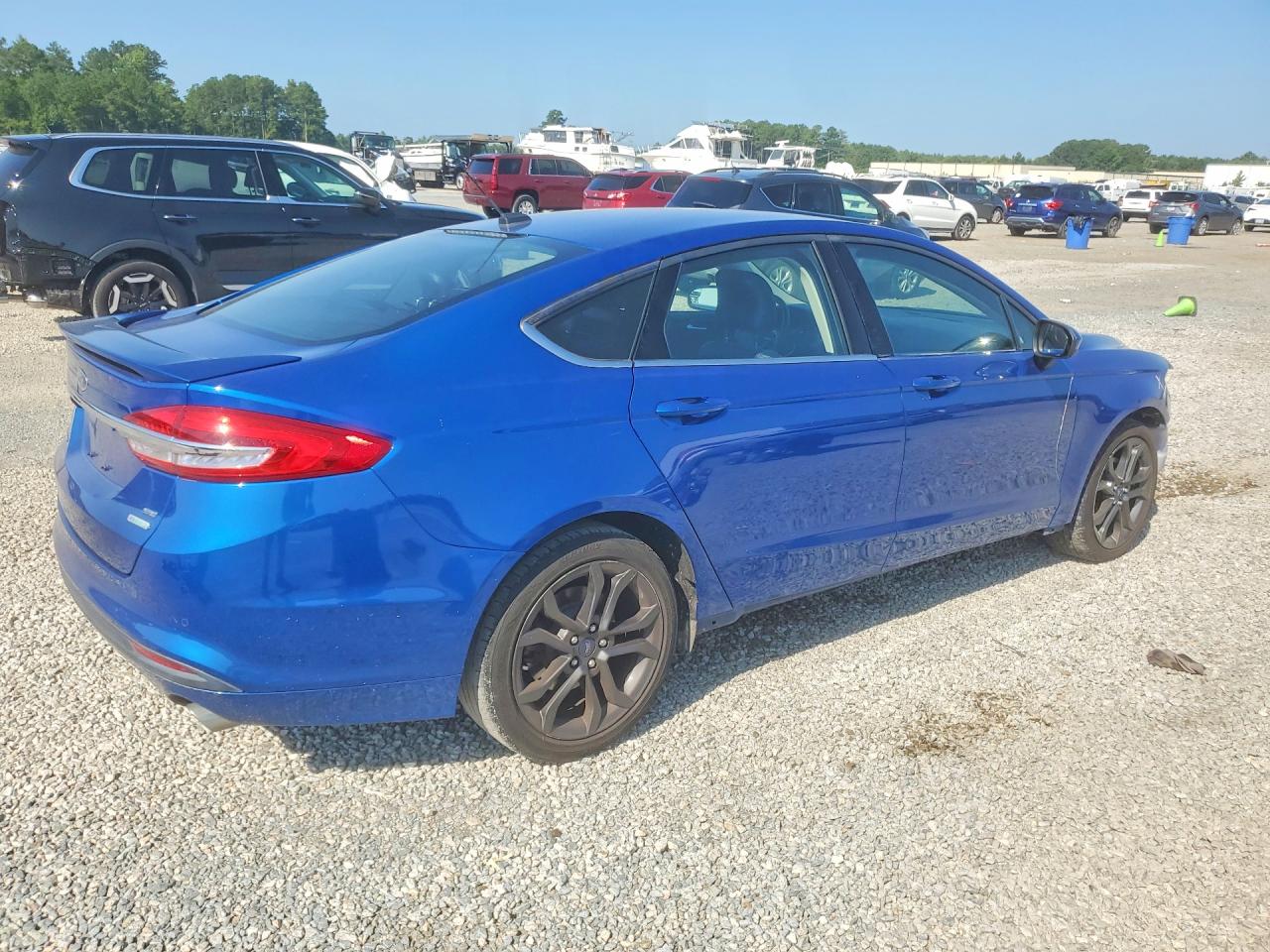 2018 Ford Fusion Se Blue vin: 3FA6P0HD0JR179032