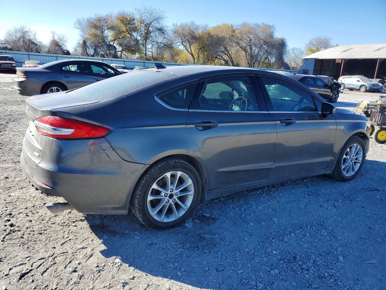 2019 Ford Fusion Se Gray vin: 3FA6P0HD0KR101786