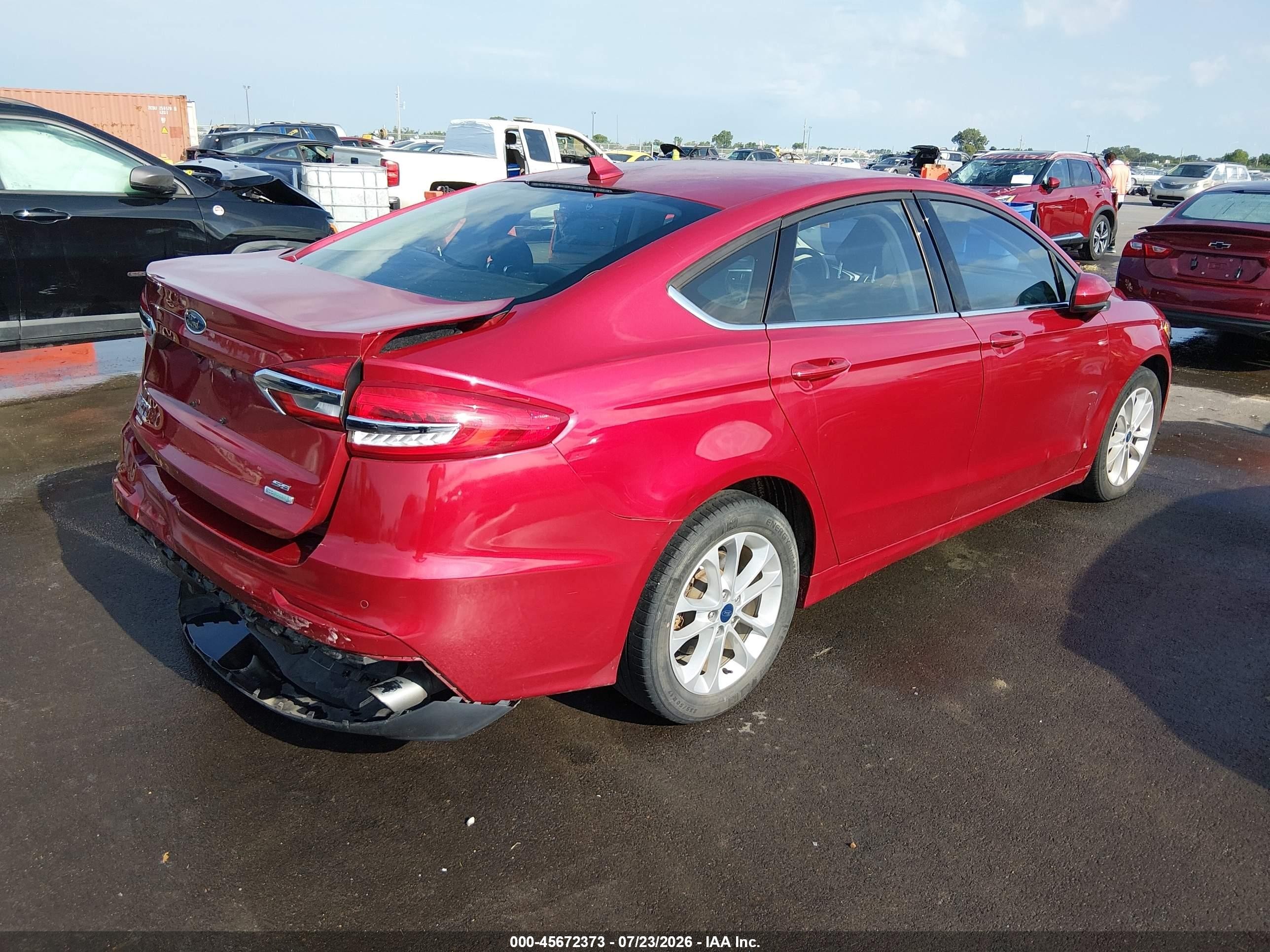 2020 Ford Fusion Se Red vin: 3FA6P0HD0LR144509