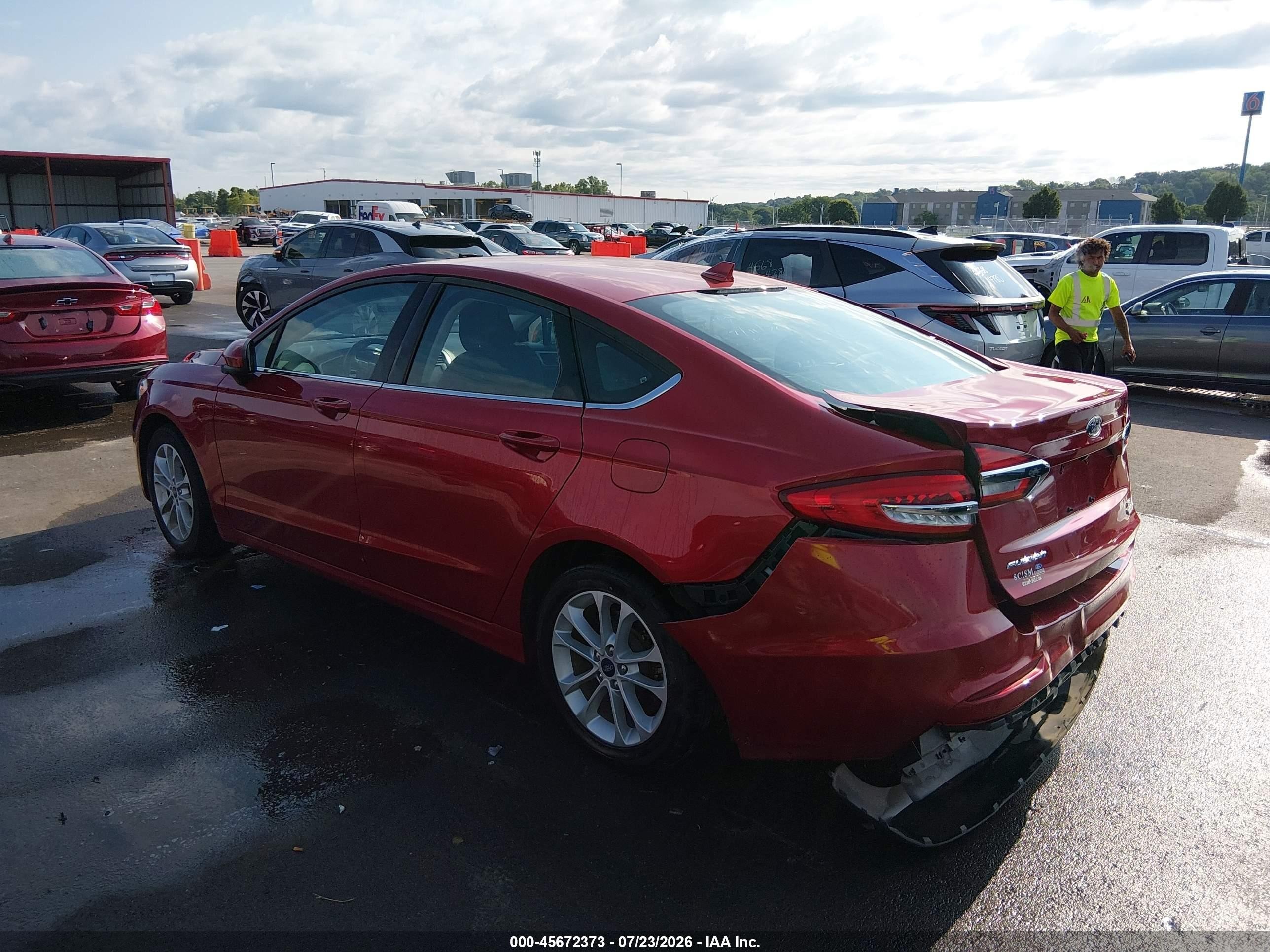 2020 Ford Fusion Se Red vin: 3FA6P0HD0LR144509