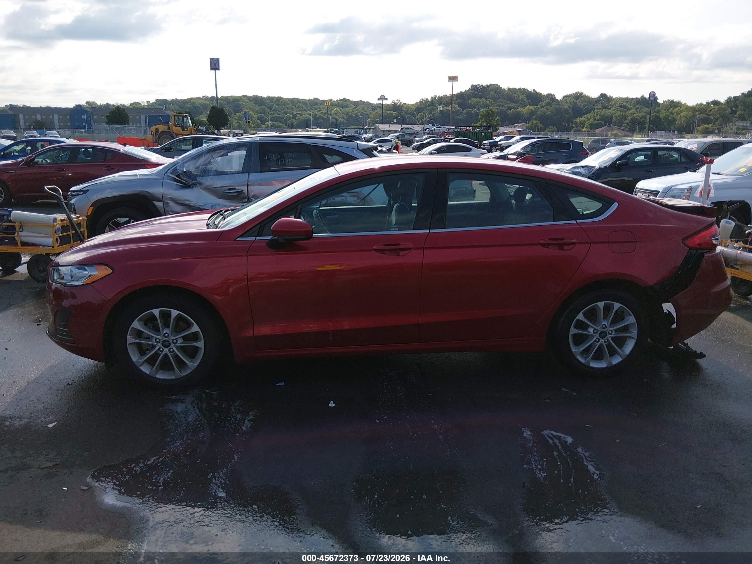 2020 Ford Fusion Se Red vin: 3FA6P0HD0LR144509
