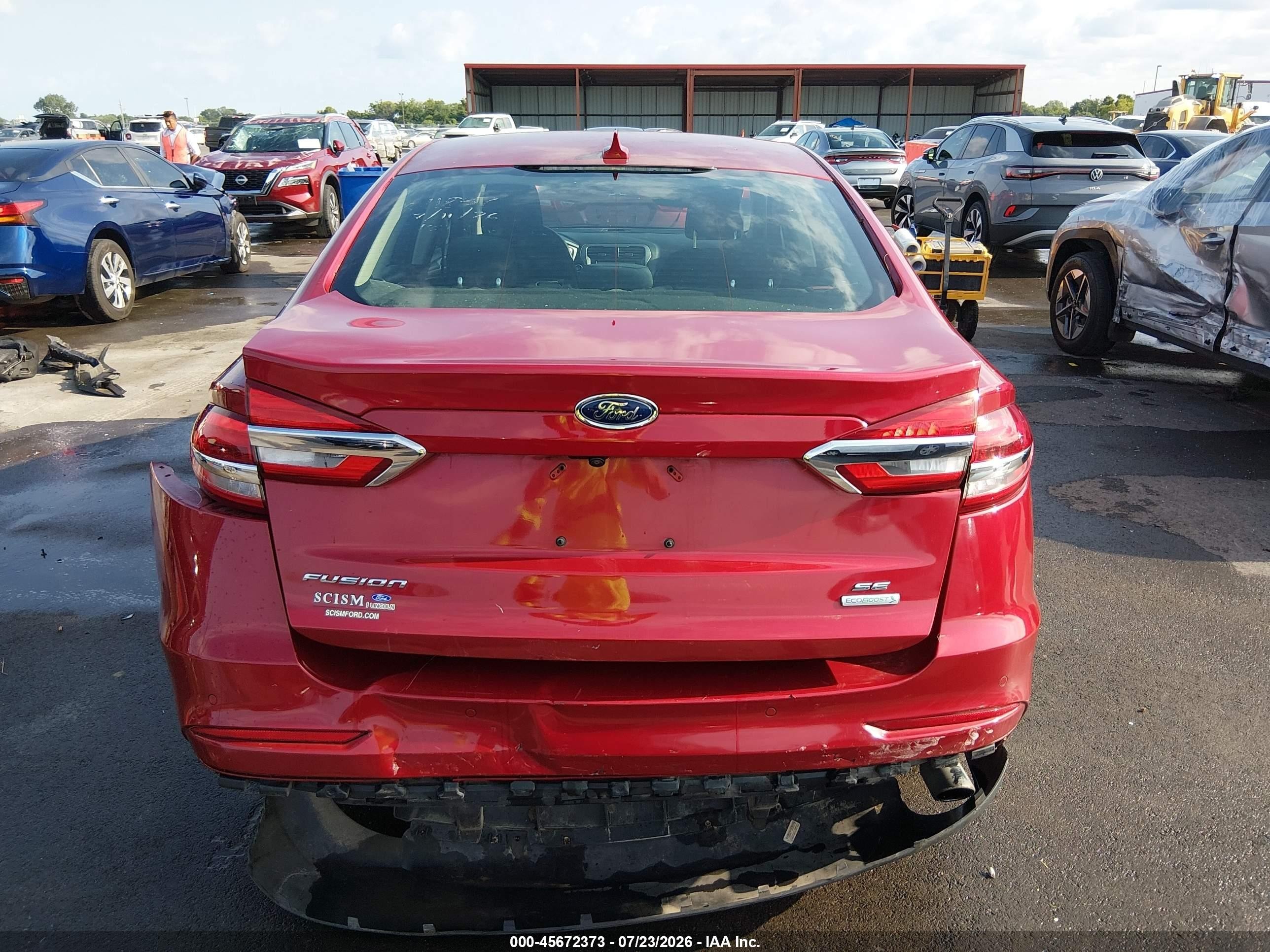 2020 Ford Fusion Se Red vin: 3FA6P0HD0LR144509