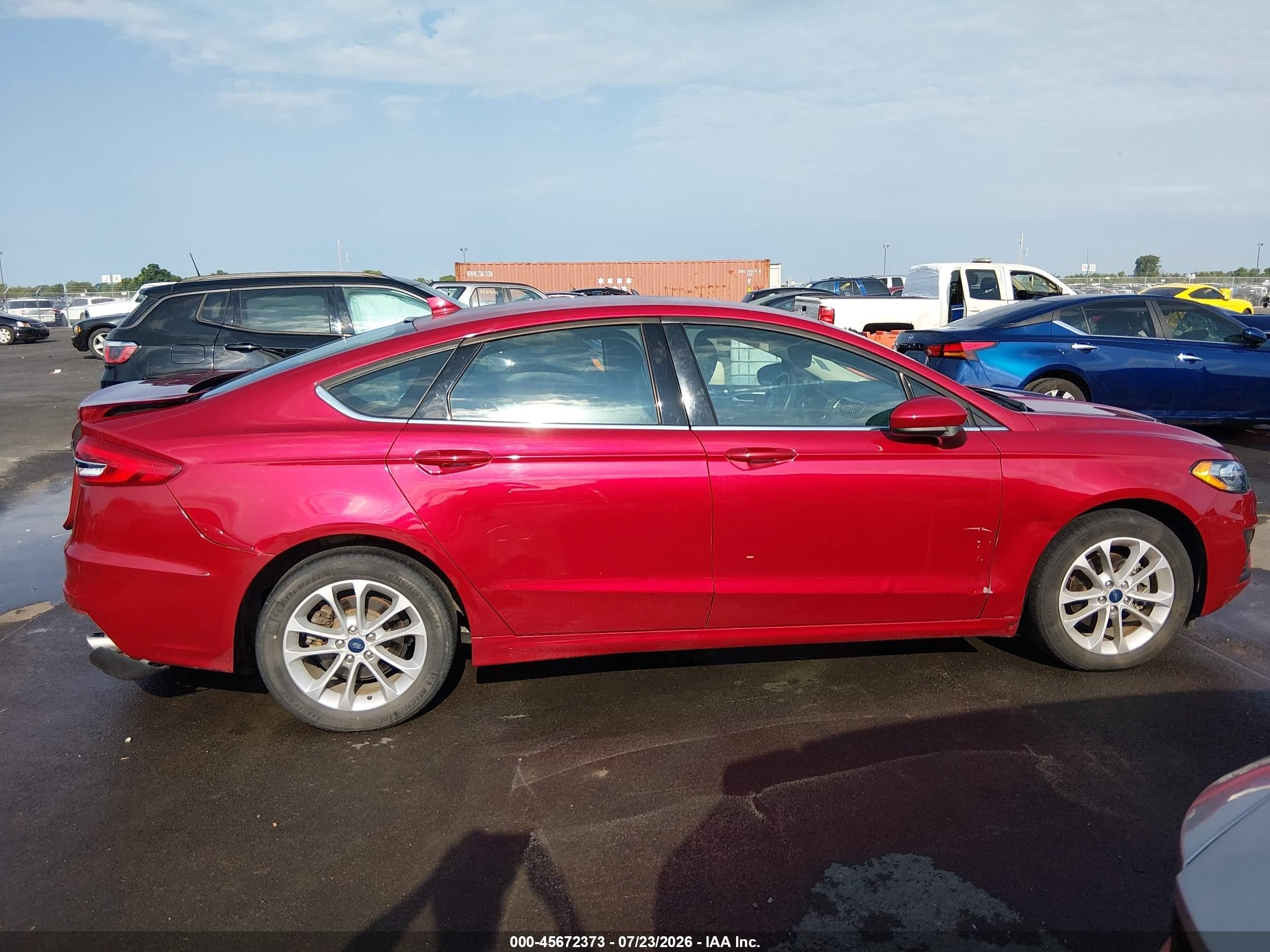 2020 Ford Fusion Se Red vin: 3FA6P0HD0LR144509