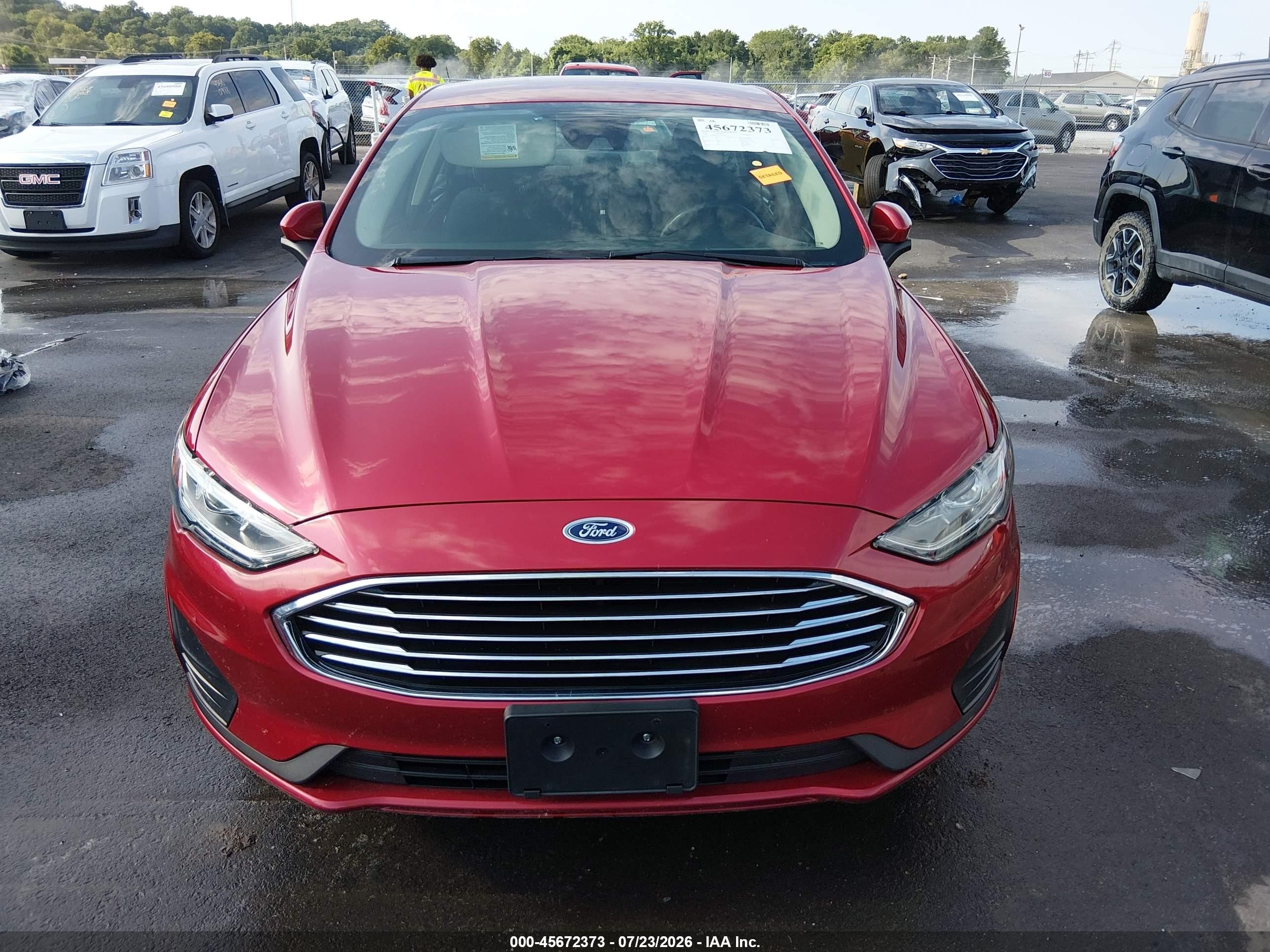 2020 Ford Fusion Se Red vin: 3FA6P0HD0LR144509