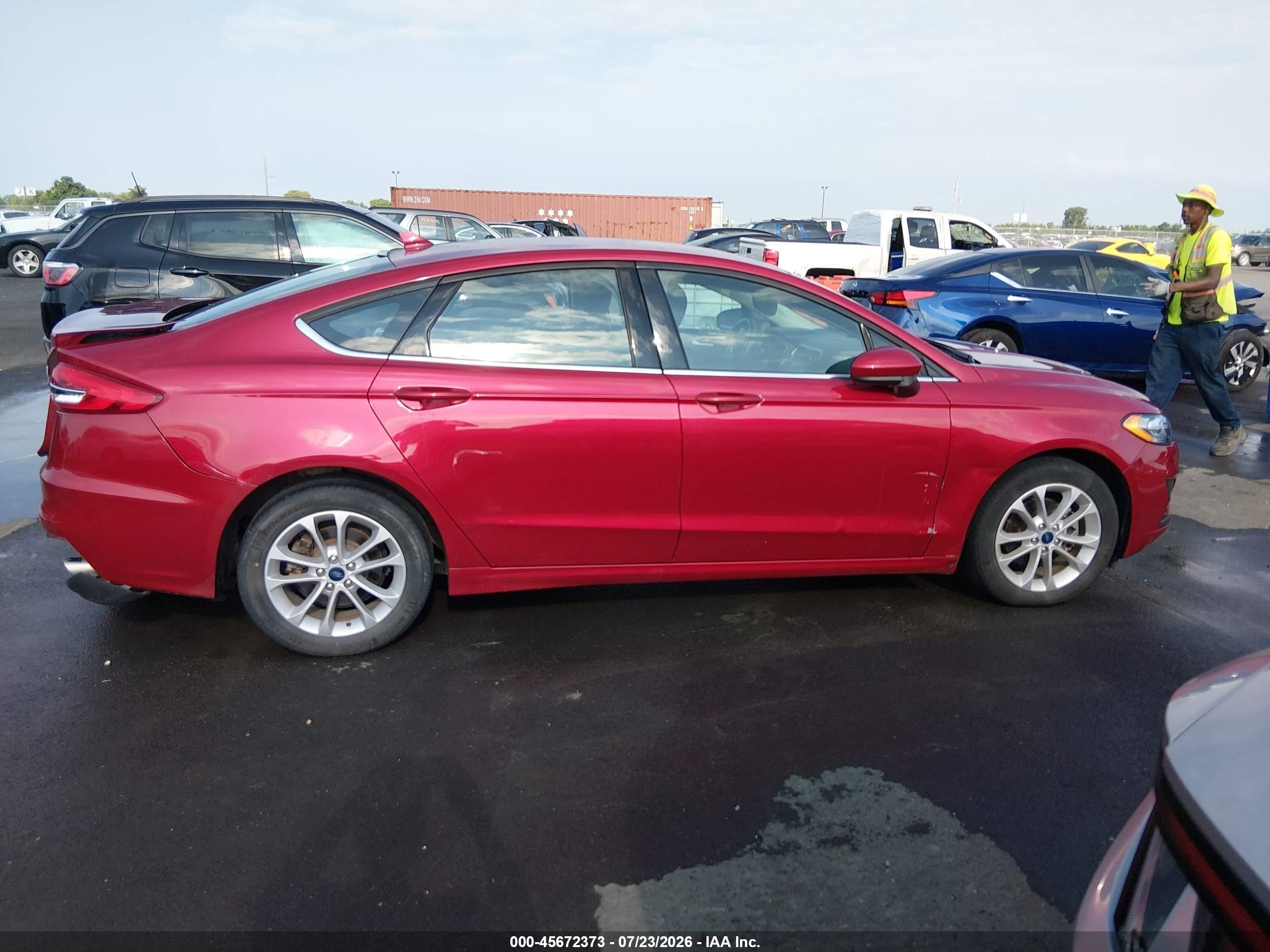 2020 Ford Fusion Se Red vin: 3FA6P0HD0LR144509