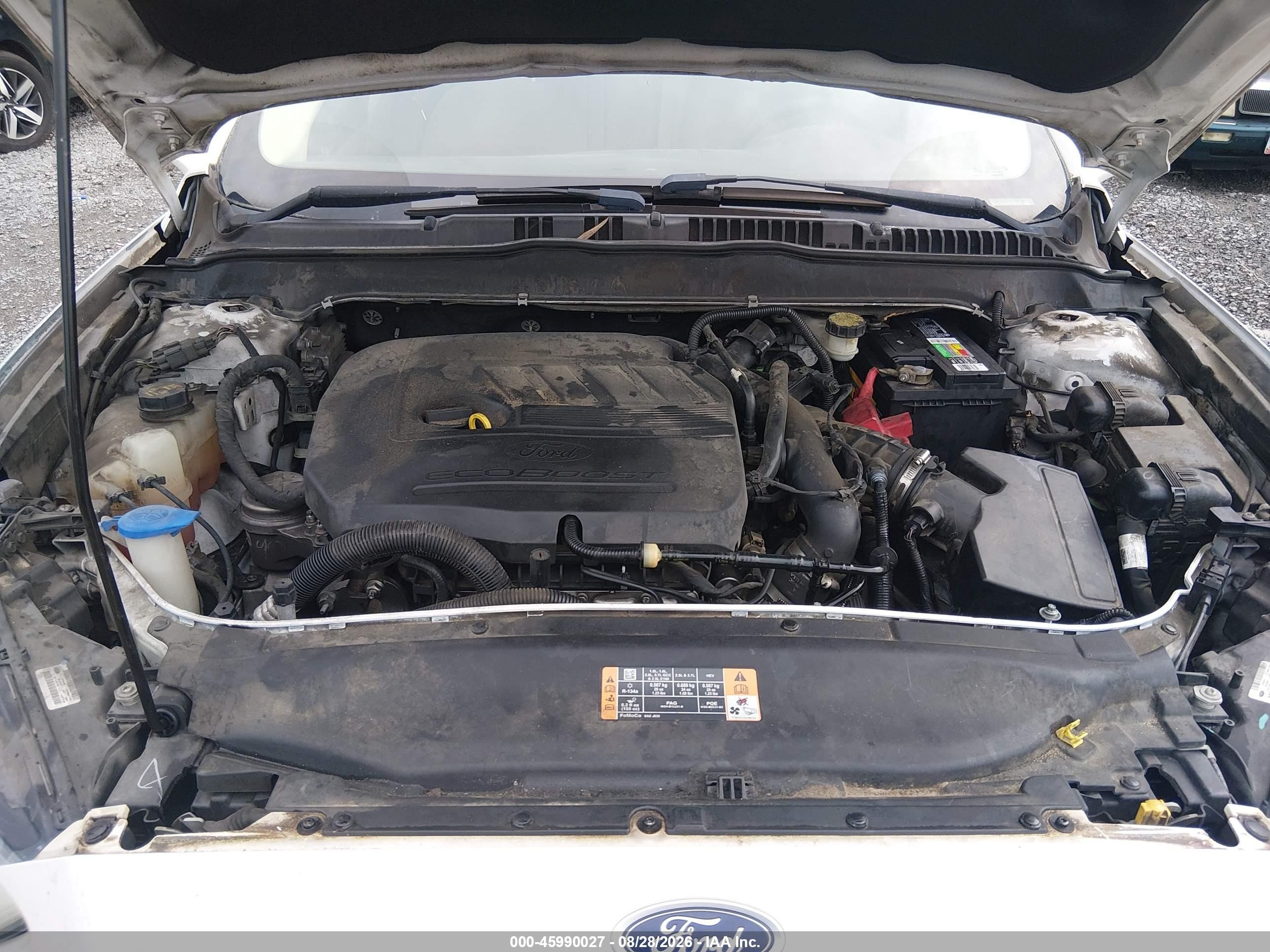 2014 Ford Fusion Se White vin: 3FA6P0HD1ER118200